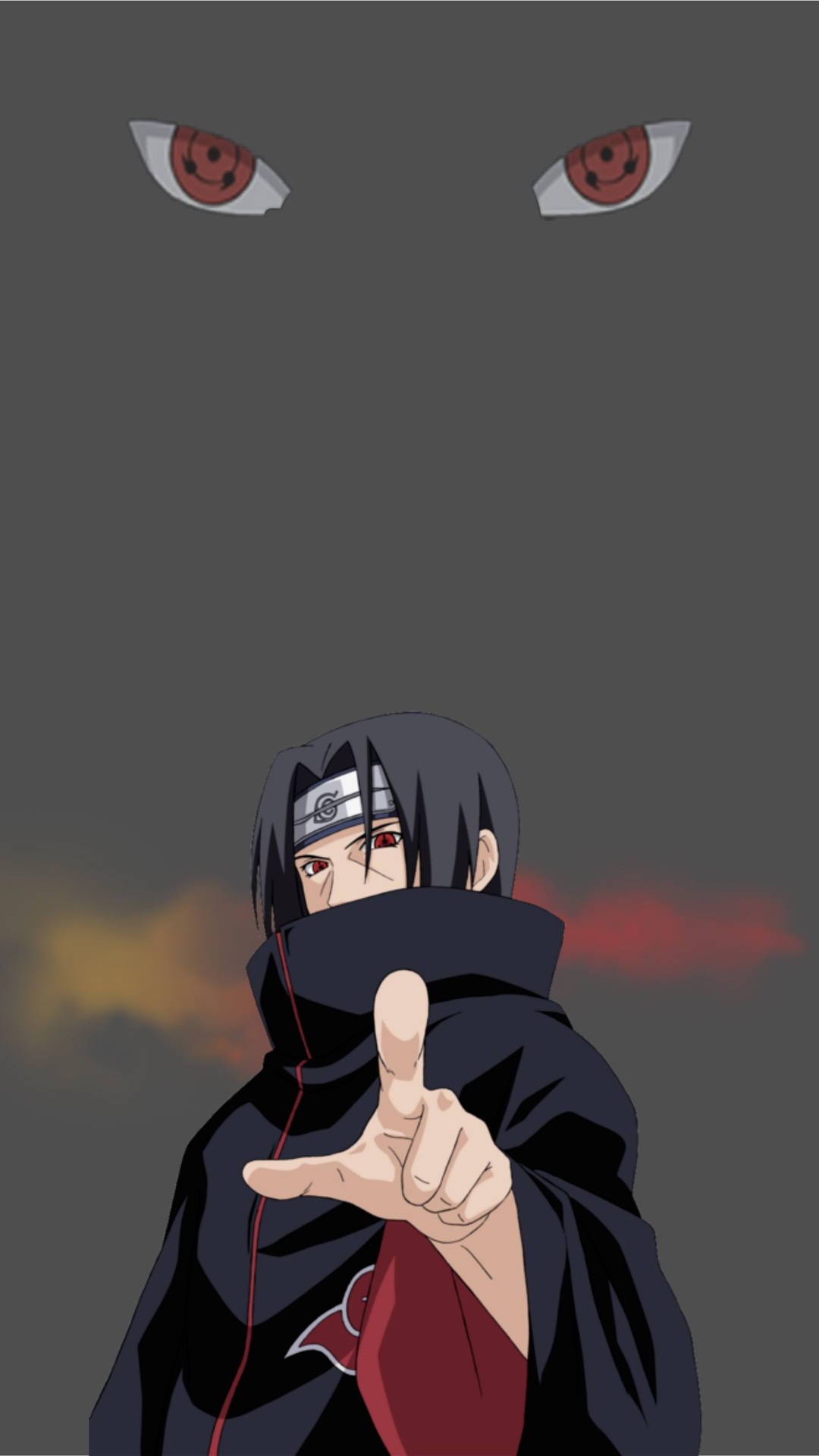Itachi Phone With Two Eyes Background