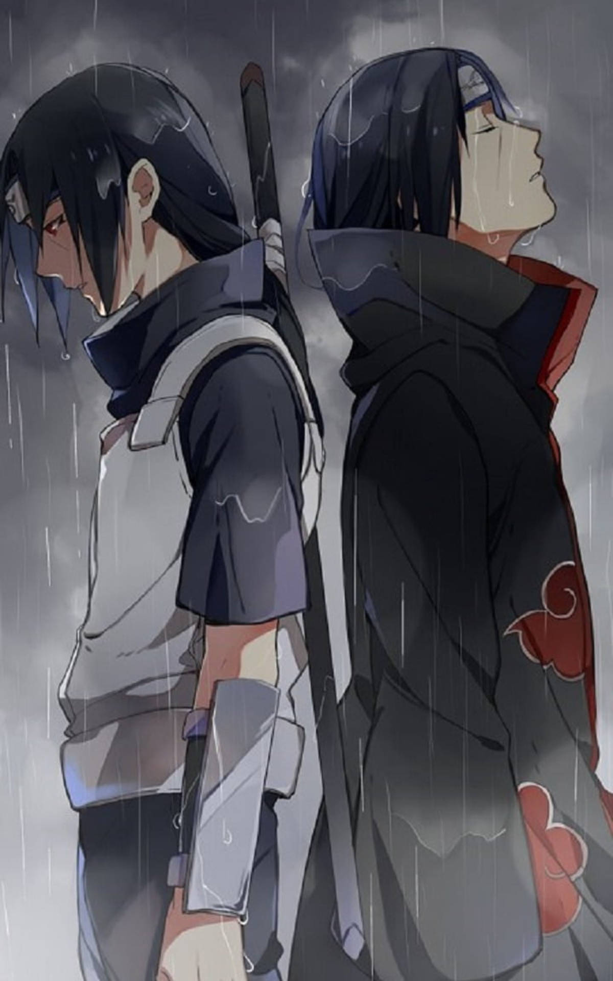 Itachi Rain Akatsuki Phone Art Background