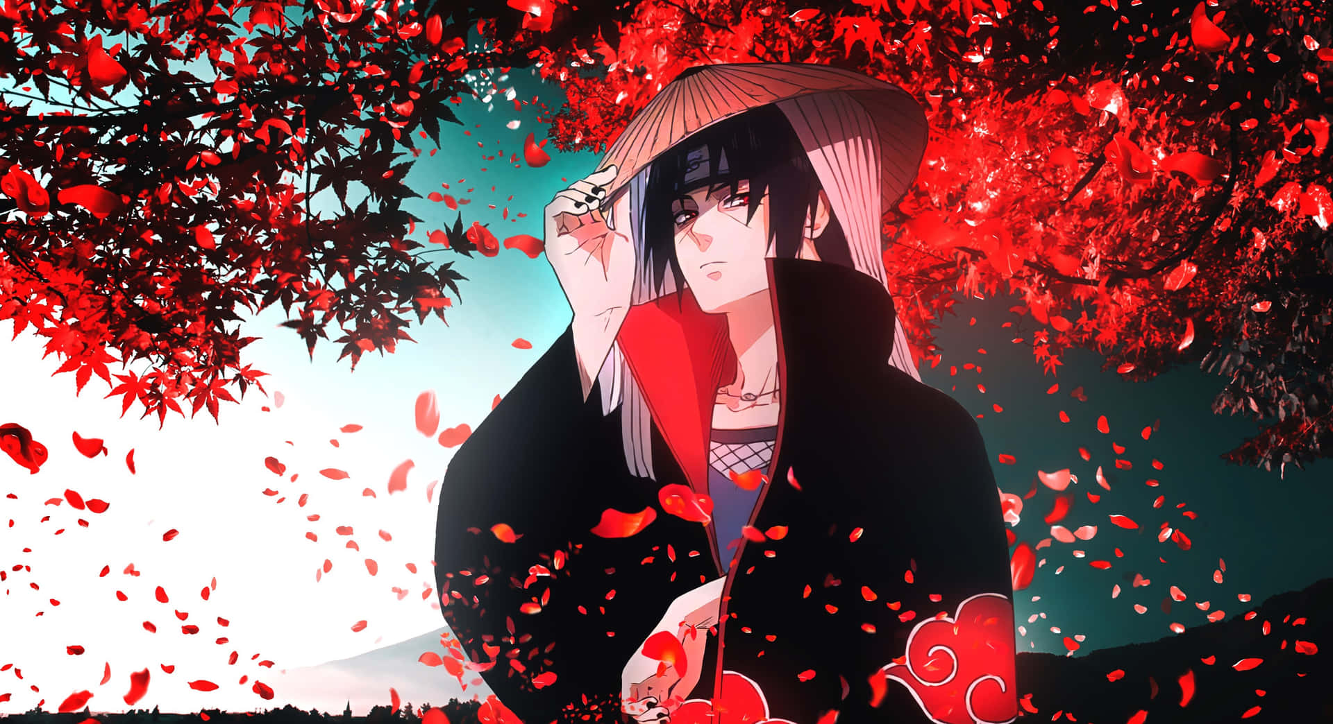 Itachi Uchiha Autumn Akatsuki Aesthetic Background