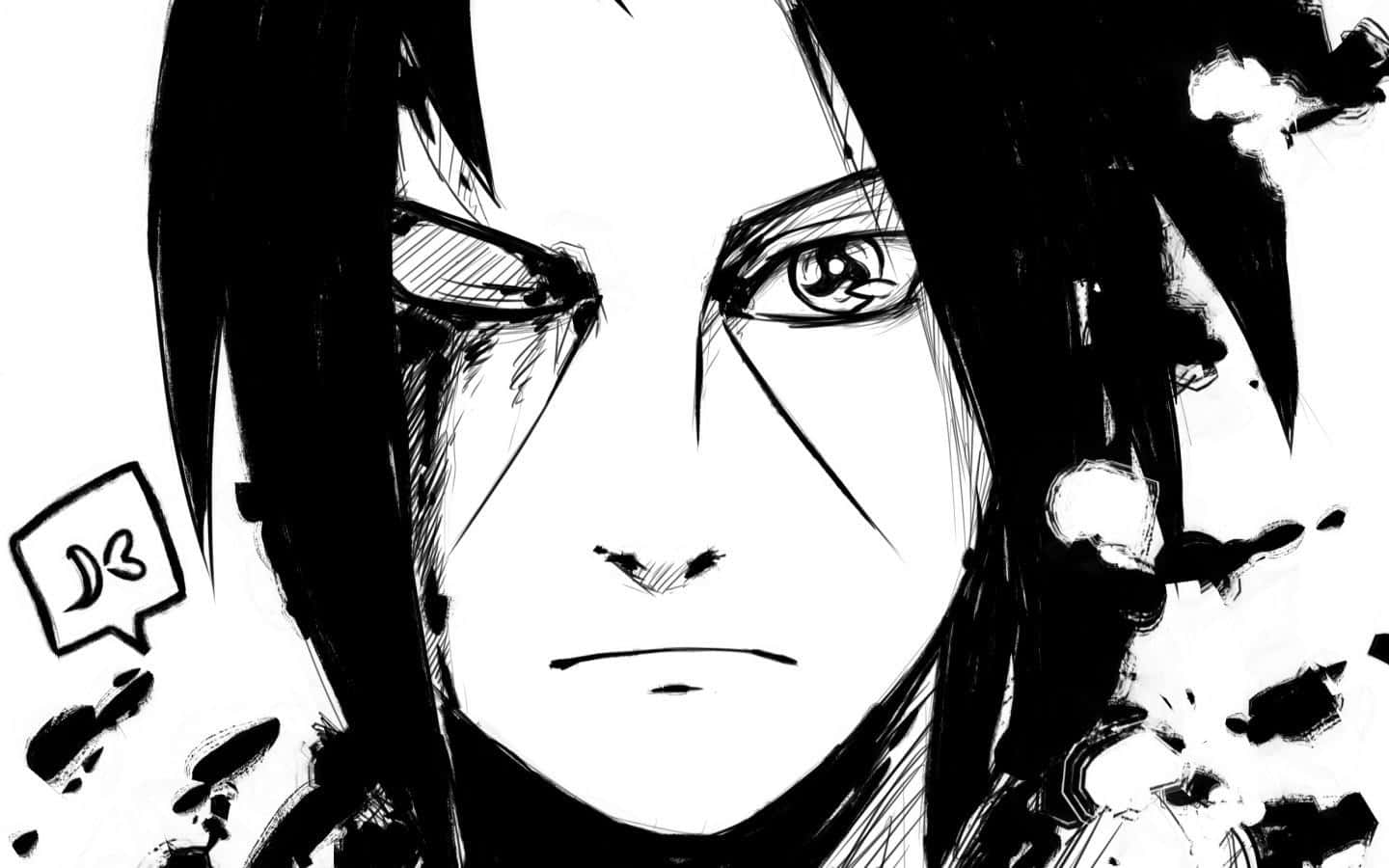 Itachi_ Uchiha_ Manga_ Art_ B W.jpg Background