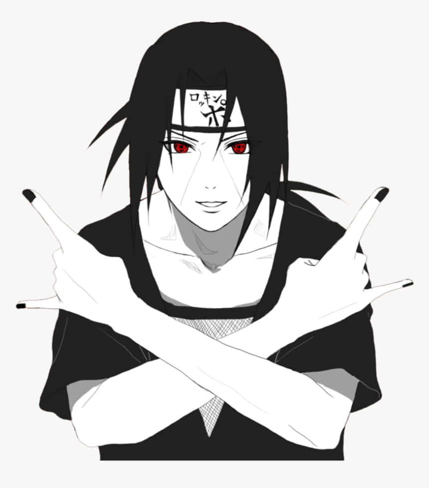 Itachi_ Uchiha_ Monochrome_ Artwork Background