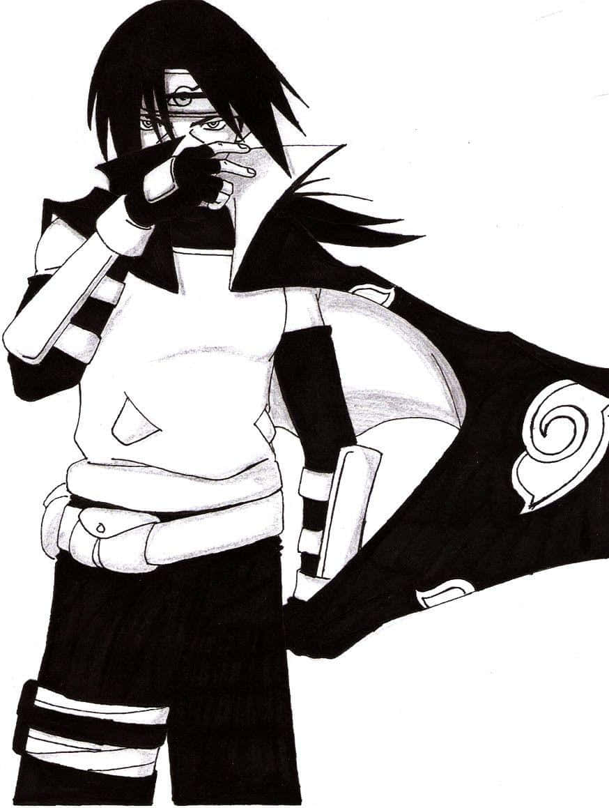 Itachi_ Uchiha_ Monochrome_ Artwork Background