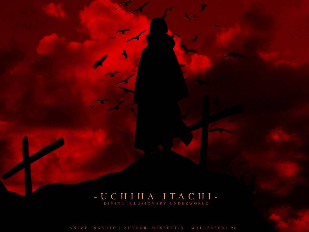 Itachi Uchiha Red Black Background