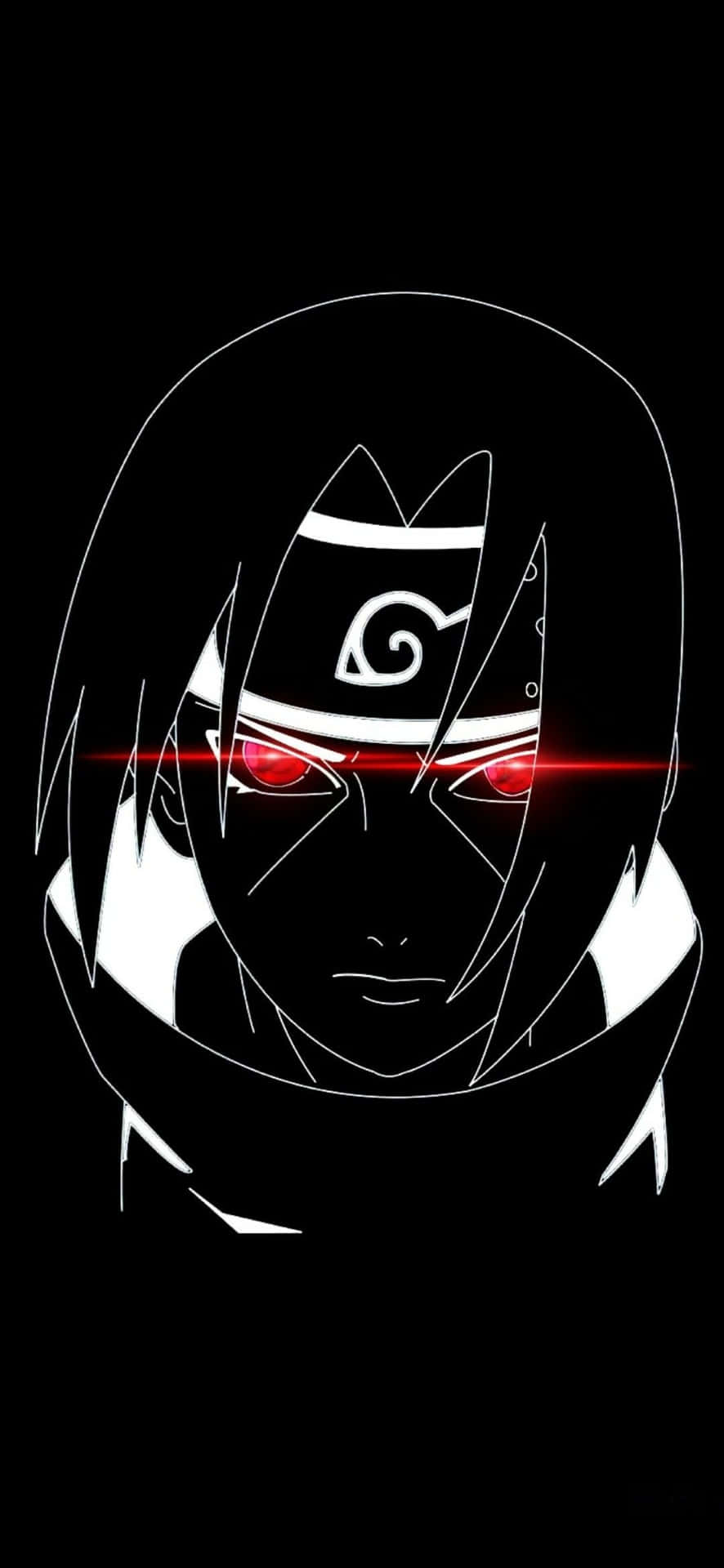 Itachi Uchiha Red Eyes Black Background Background