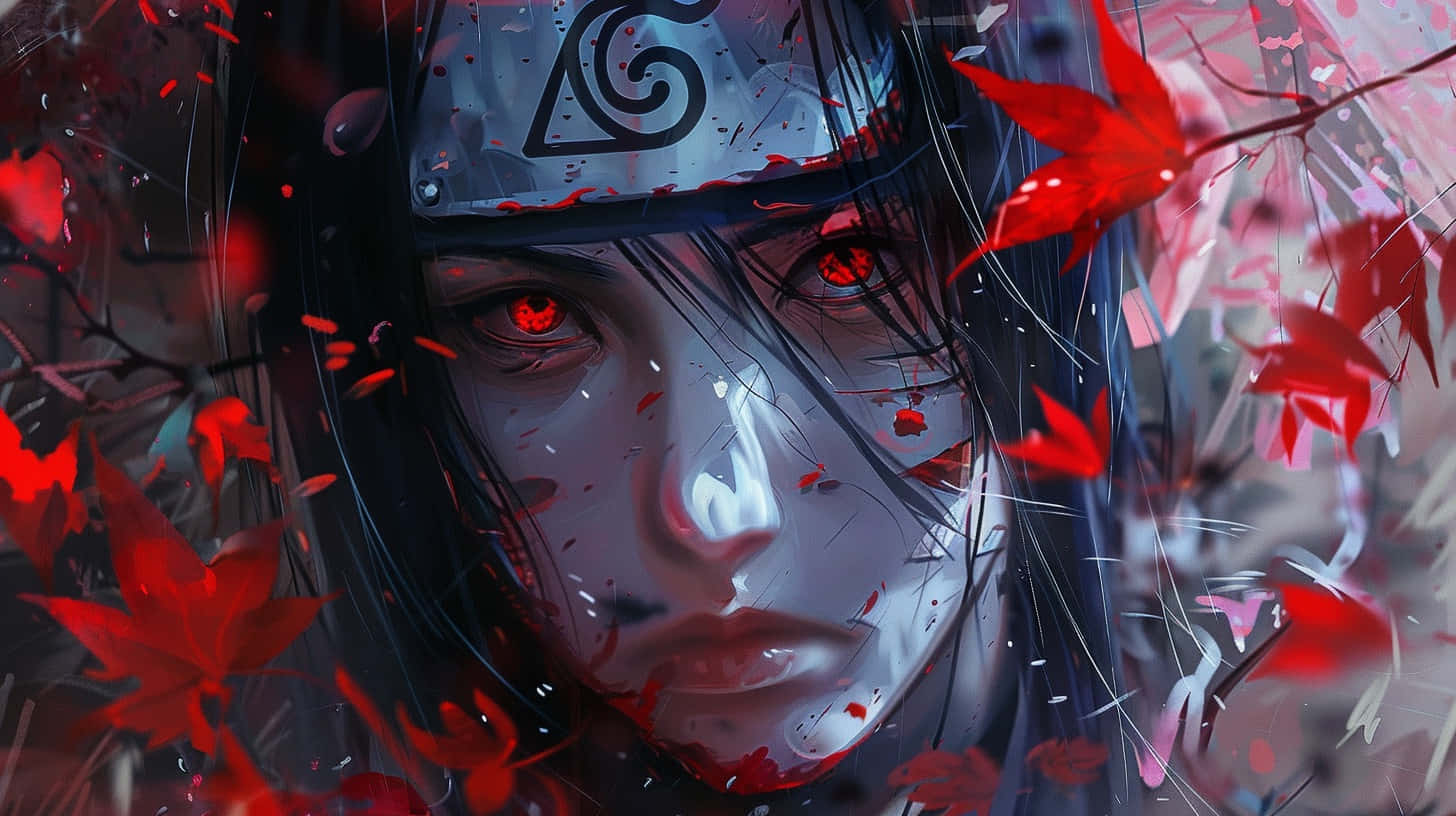 Itachi Uchiha Red Eyes Sharingan Background