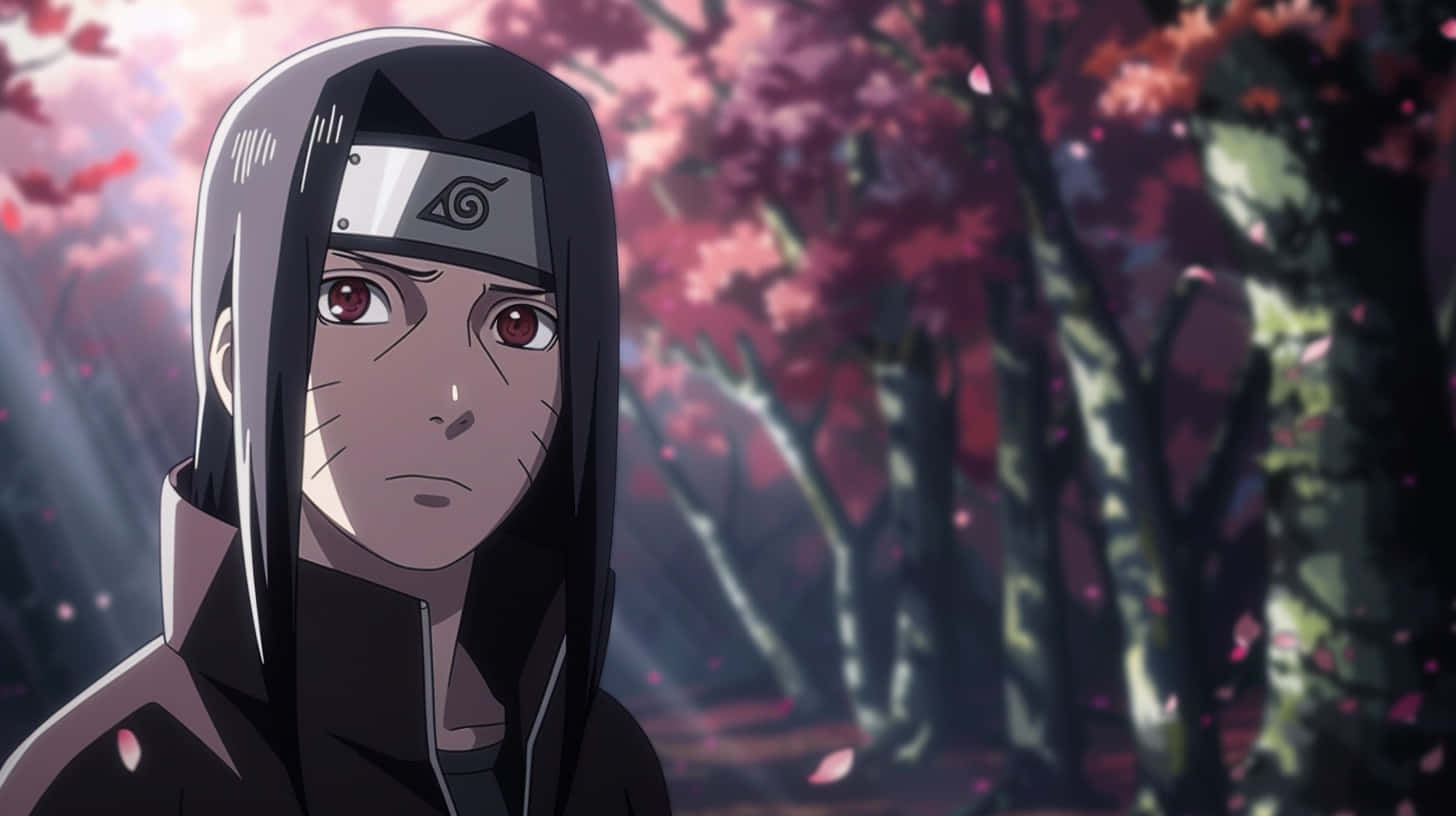 Itachi Uchiha Serene Gaze Background
