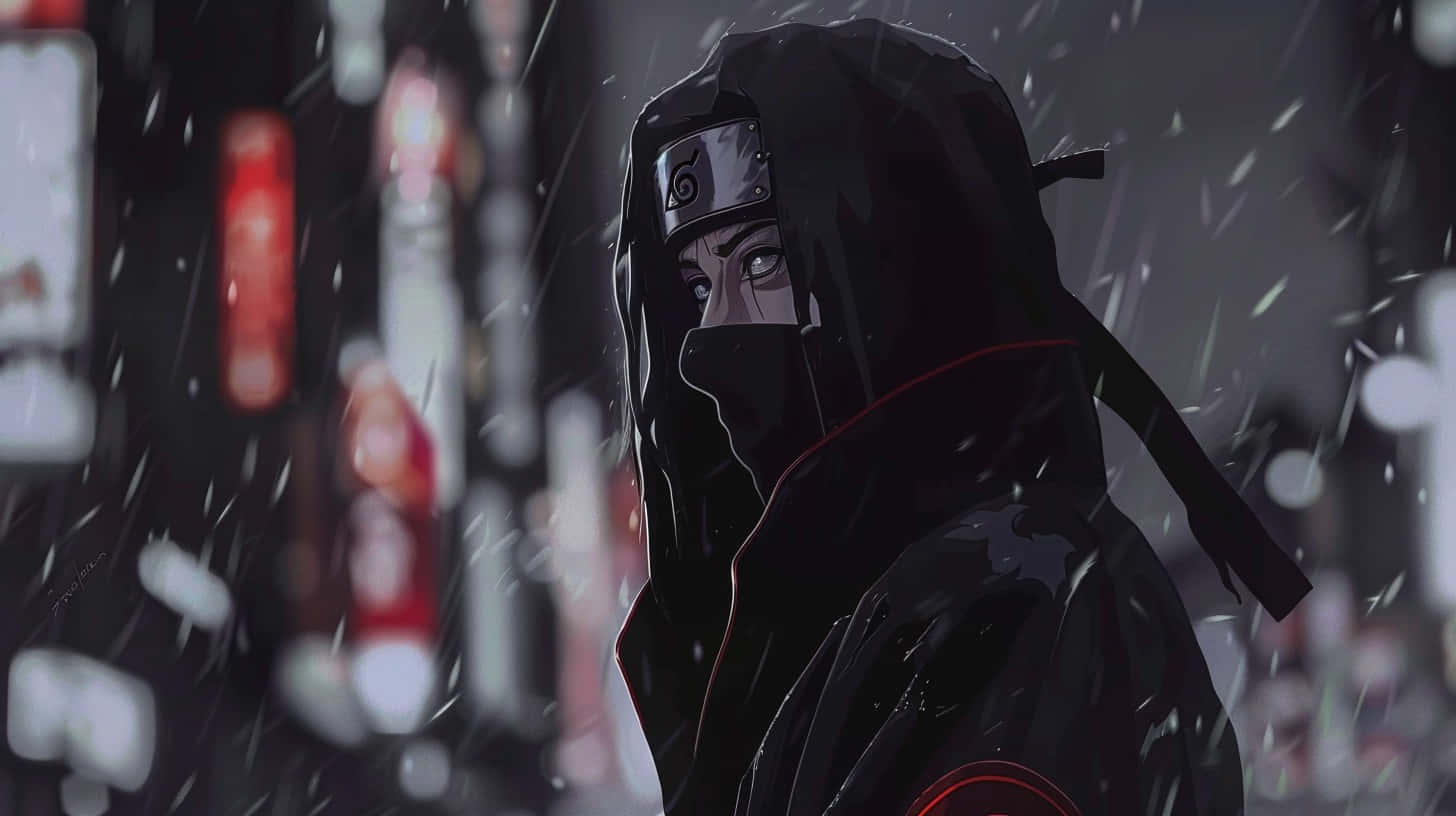 Itachi Uchiha Snowy Night Background