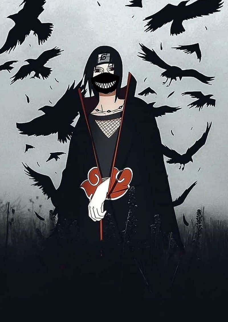 Itachi With A Trash Gang Mask Background