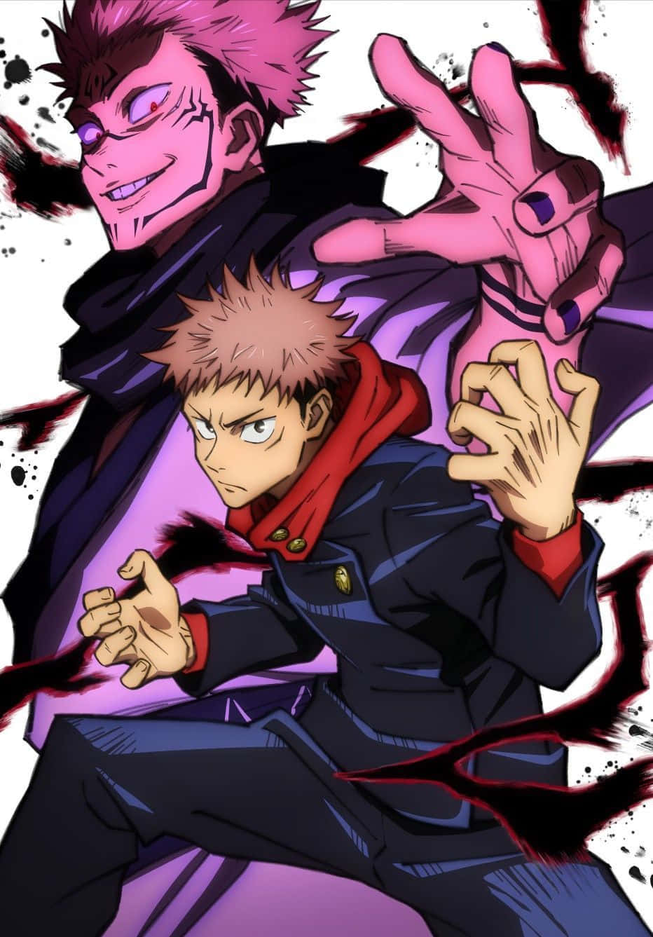 Itadori Yuji Crazy Sukuna Aura Background