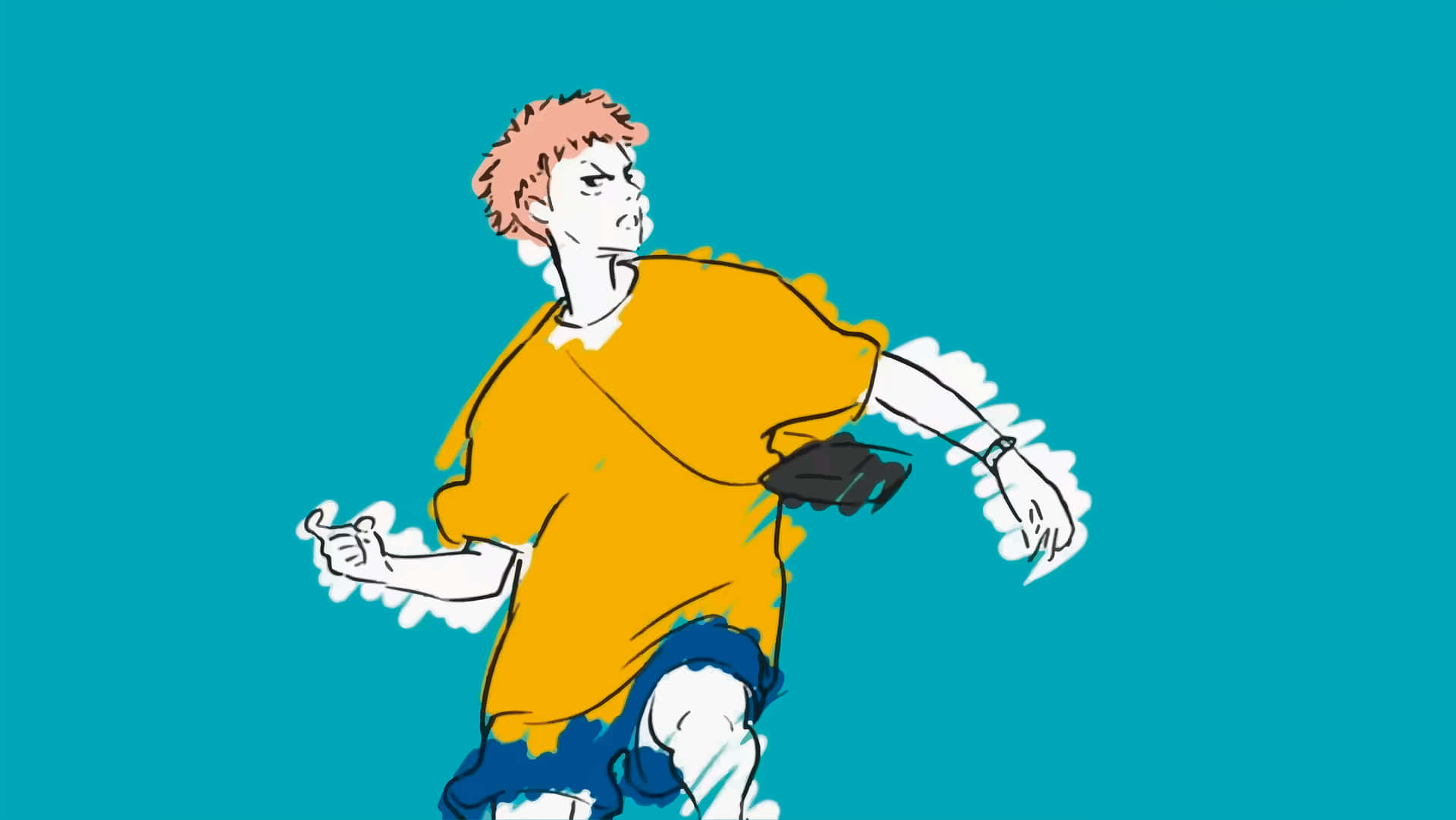 Itadori Yuji Dancing Drawing Background