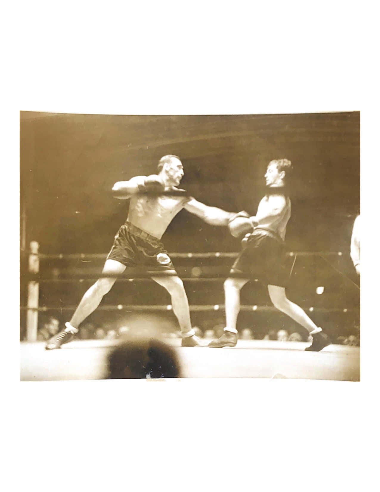 Italian Boxer Primo Carnera Against Stanley Poreda Background