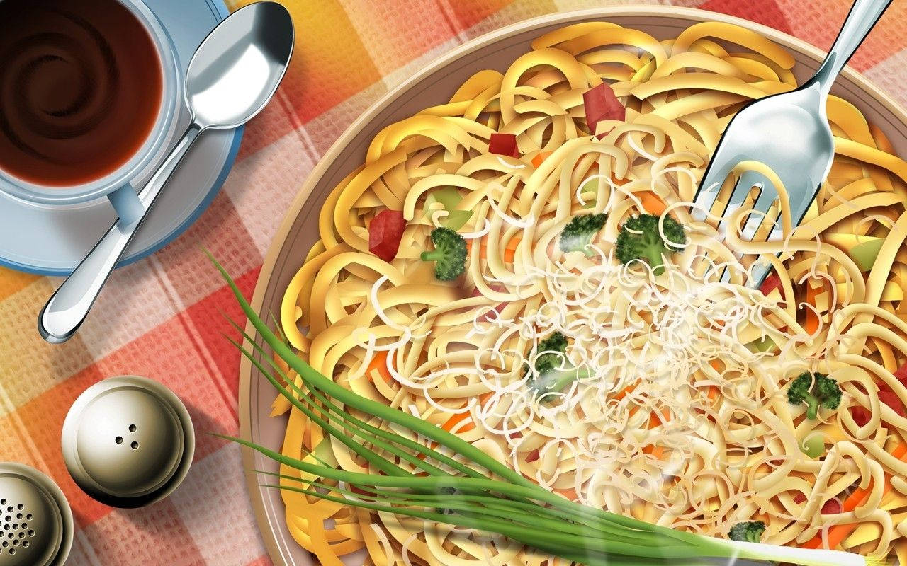 Italian Food Pasta Art Background