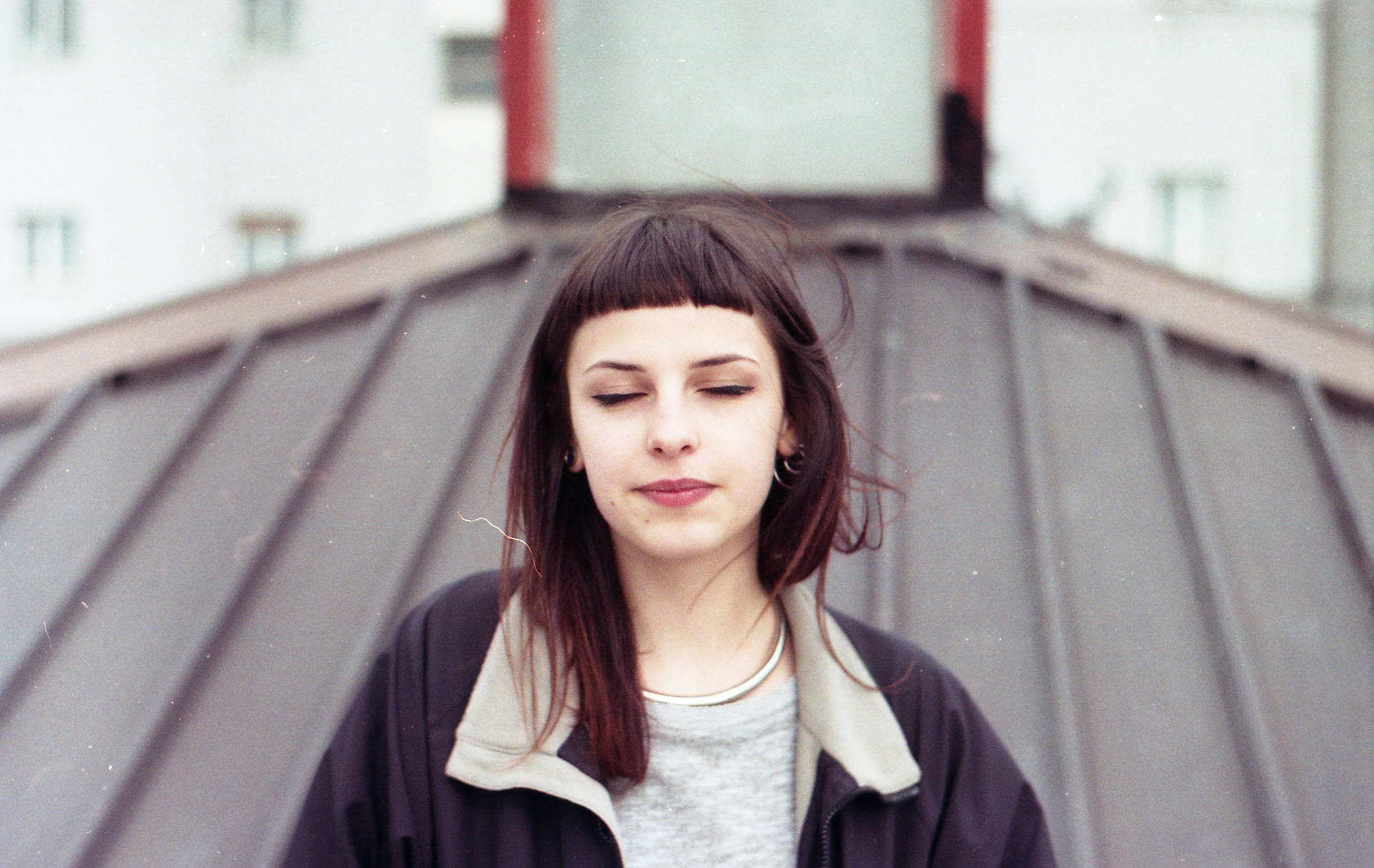 Italian Girl On Rooftop