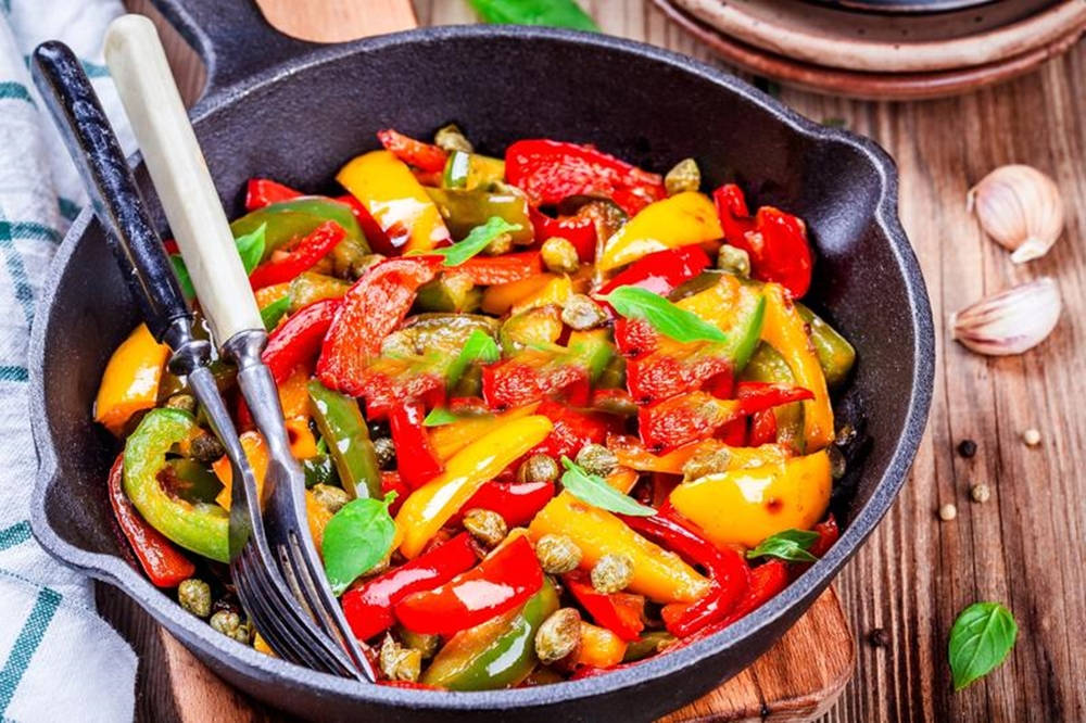 Italian Lecho Dish Bell Pepper Fruits