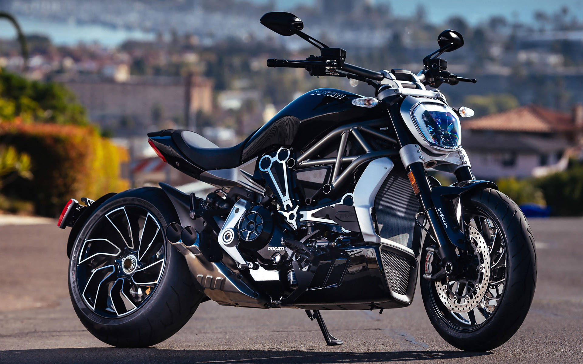 Italian Luxury: Ducati Diavel 1260 Motorbike Background