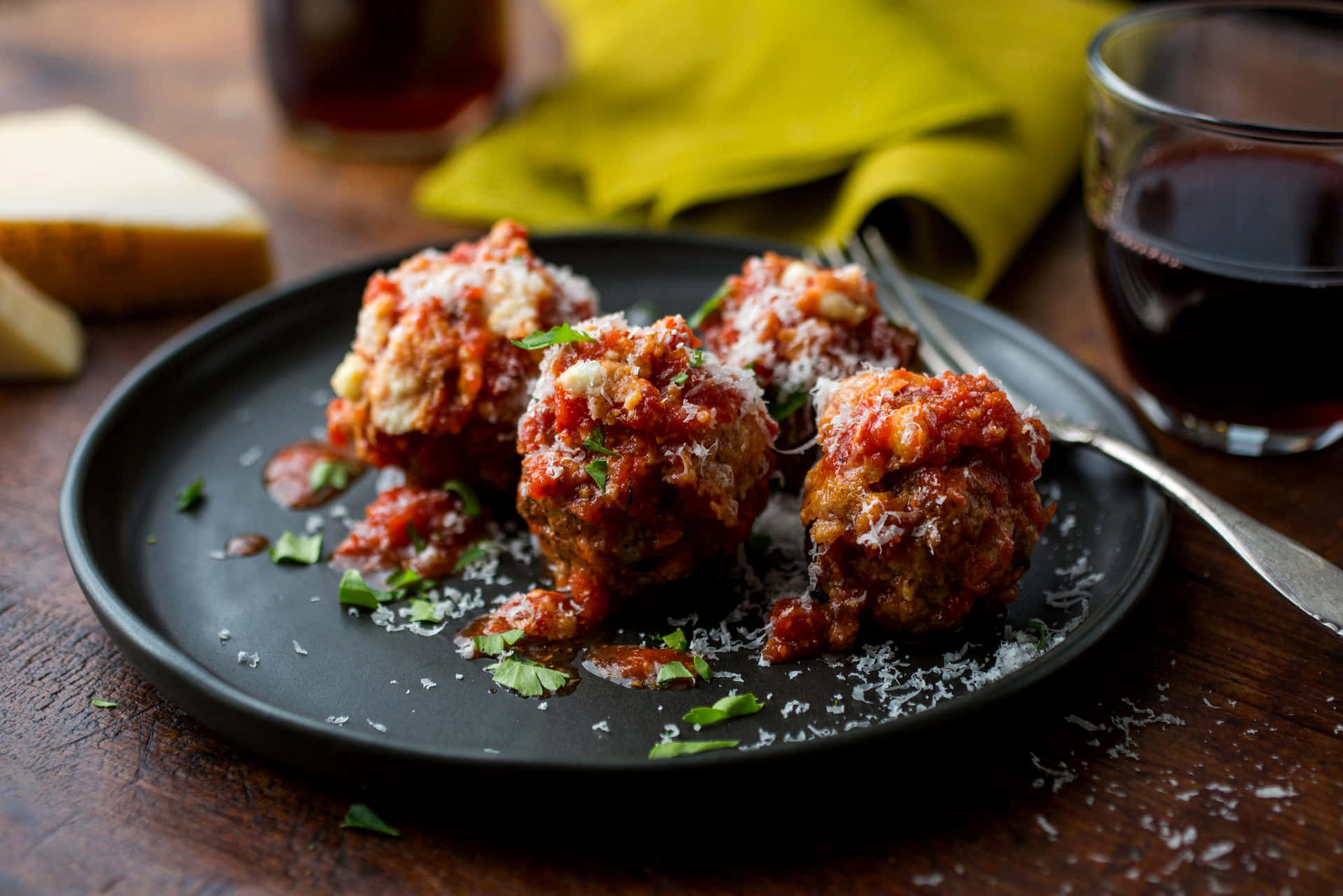 Italian Meatballswith Tomato Sauce Background