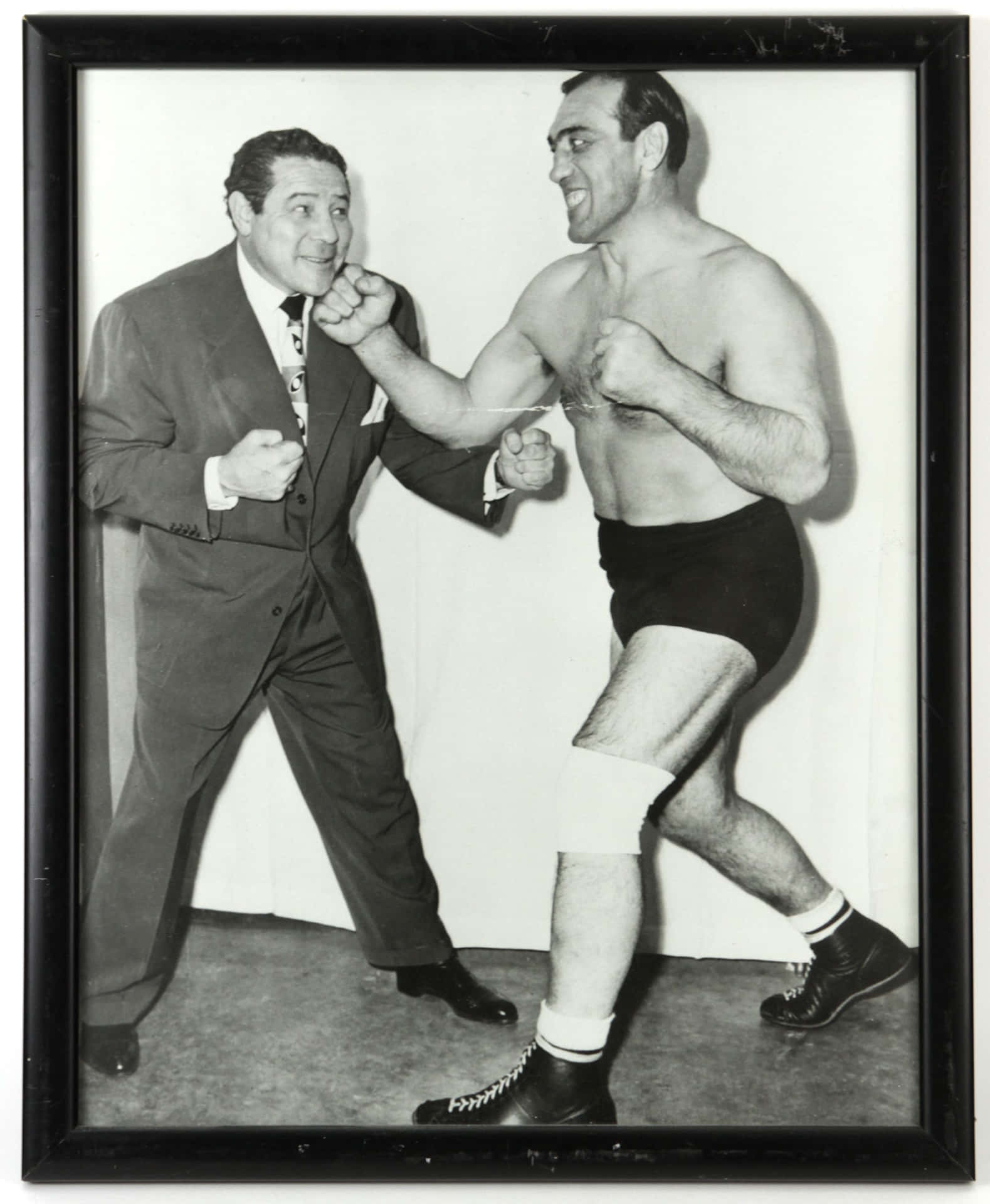Italian Professional Boxer Primo Carnera In A Boxing Stance