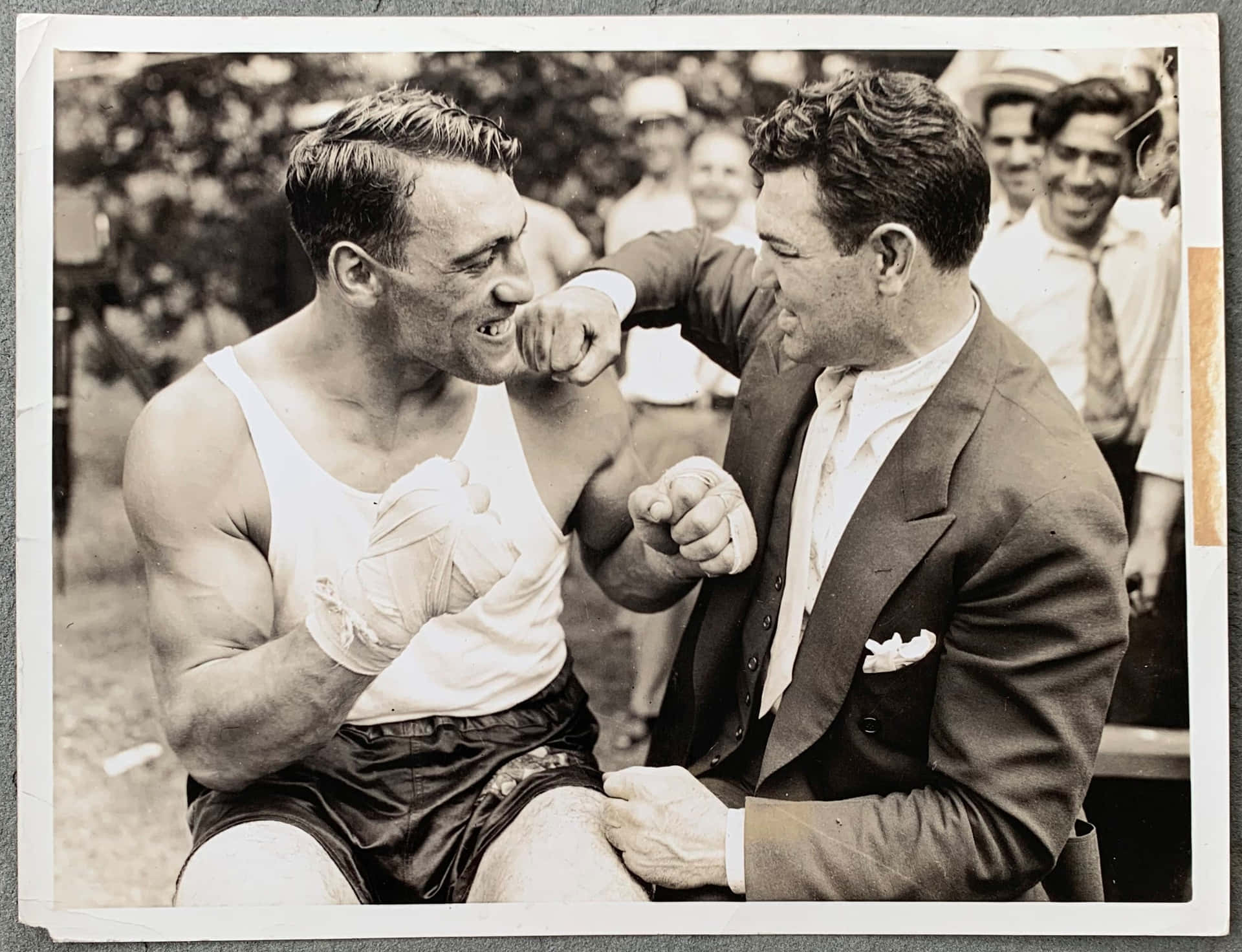 Italian Professional Boxer Primo Carnera With Jack Dempsey