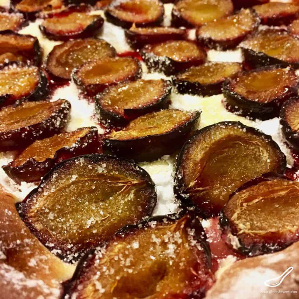 Italian Prune Plum Jam Tart Dessert Background