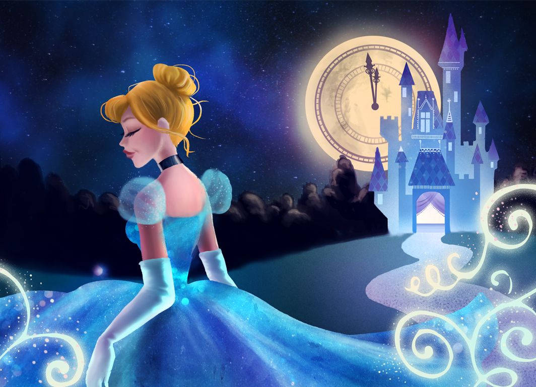 Its Almost Midnight Cinderella Art Background
