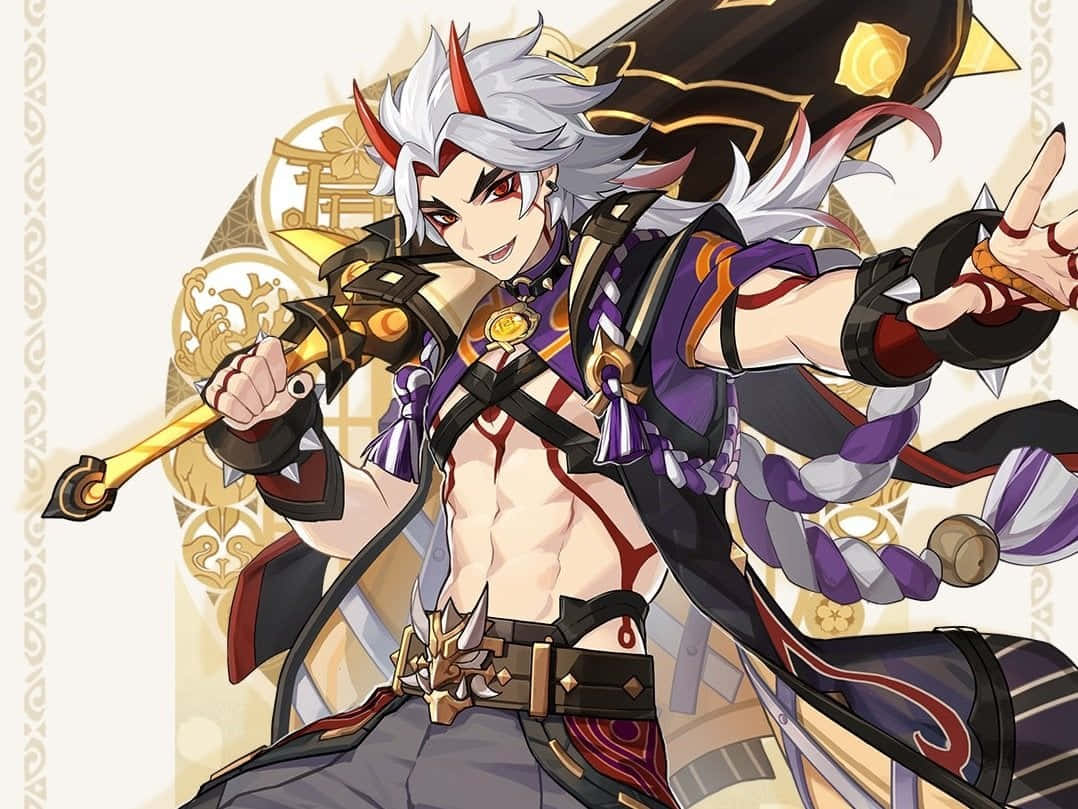Itto Abs Genshin Impact Background
