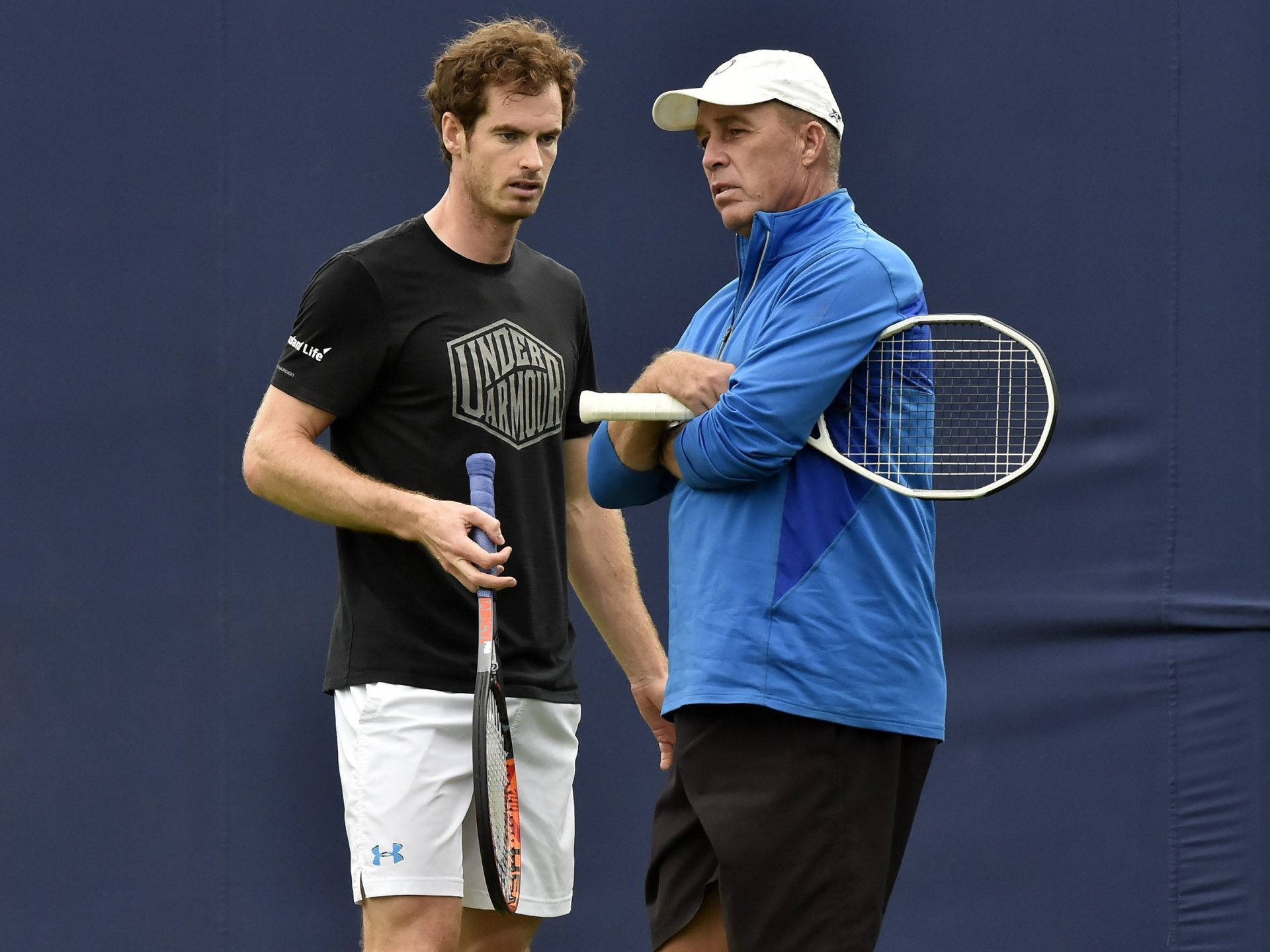 Ivan Lendl And Andy Murray Coaching Session Background