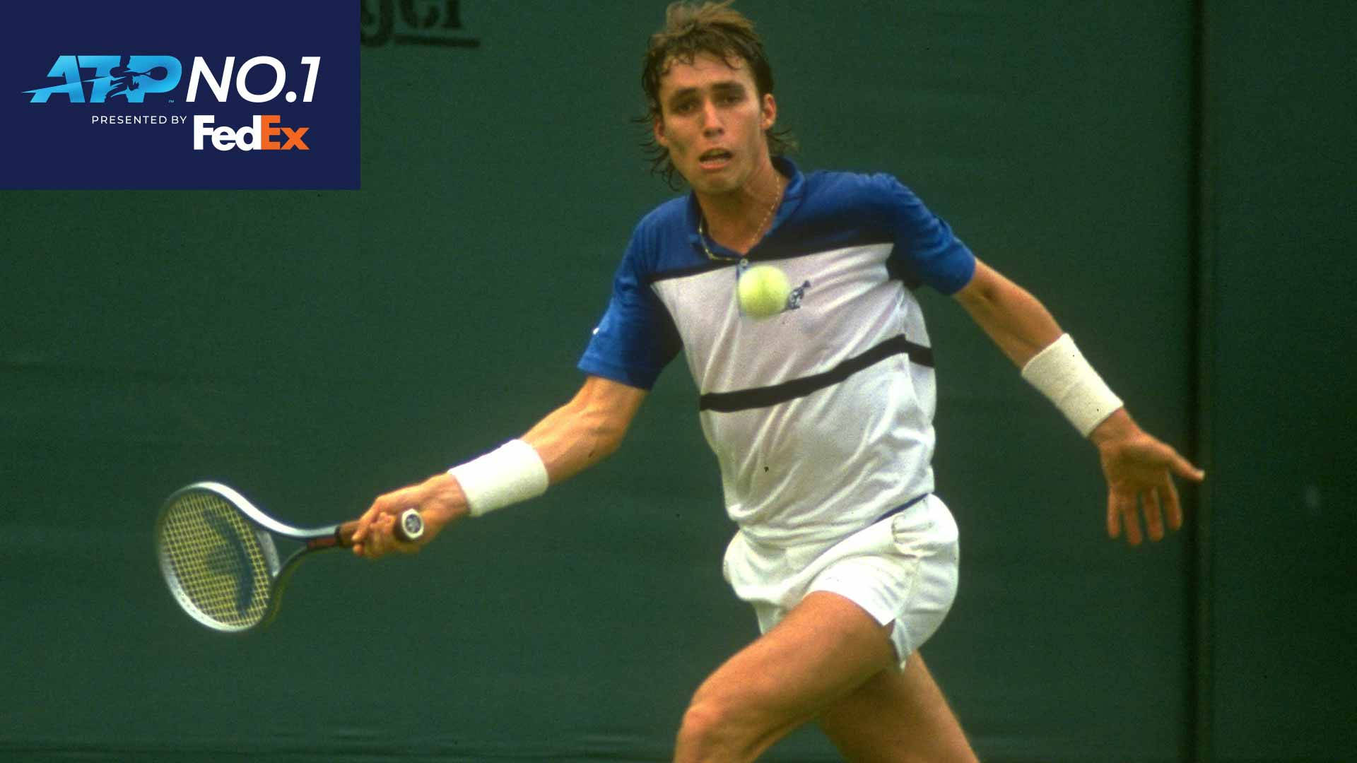 Ivan Lendl In Action At An Atp Tournament.