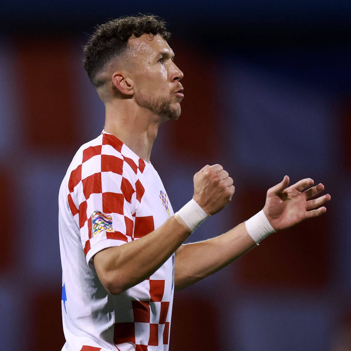 Ivan Perisic Clenching Fist Background