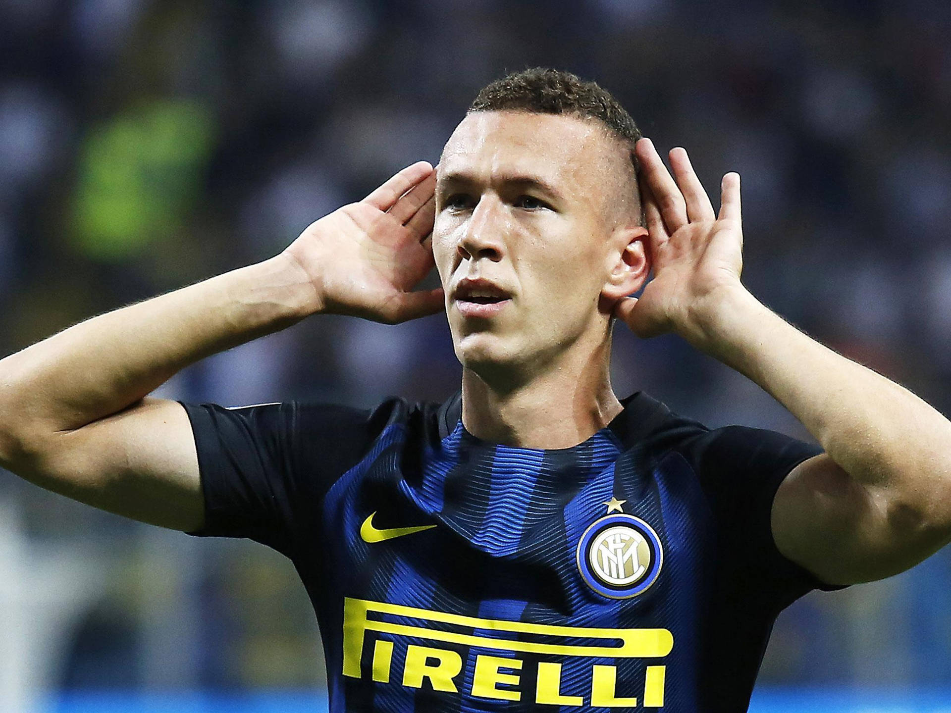 Ivan Perisic Cupping Ears Background