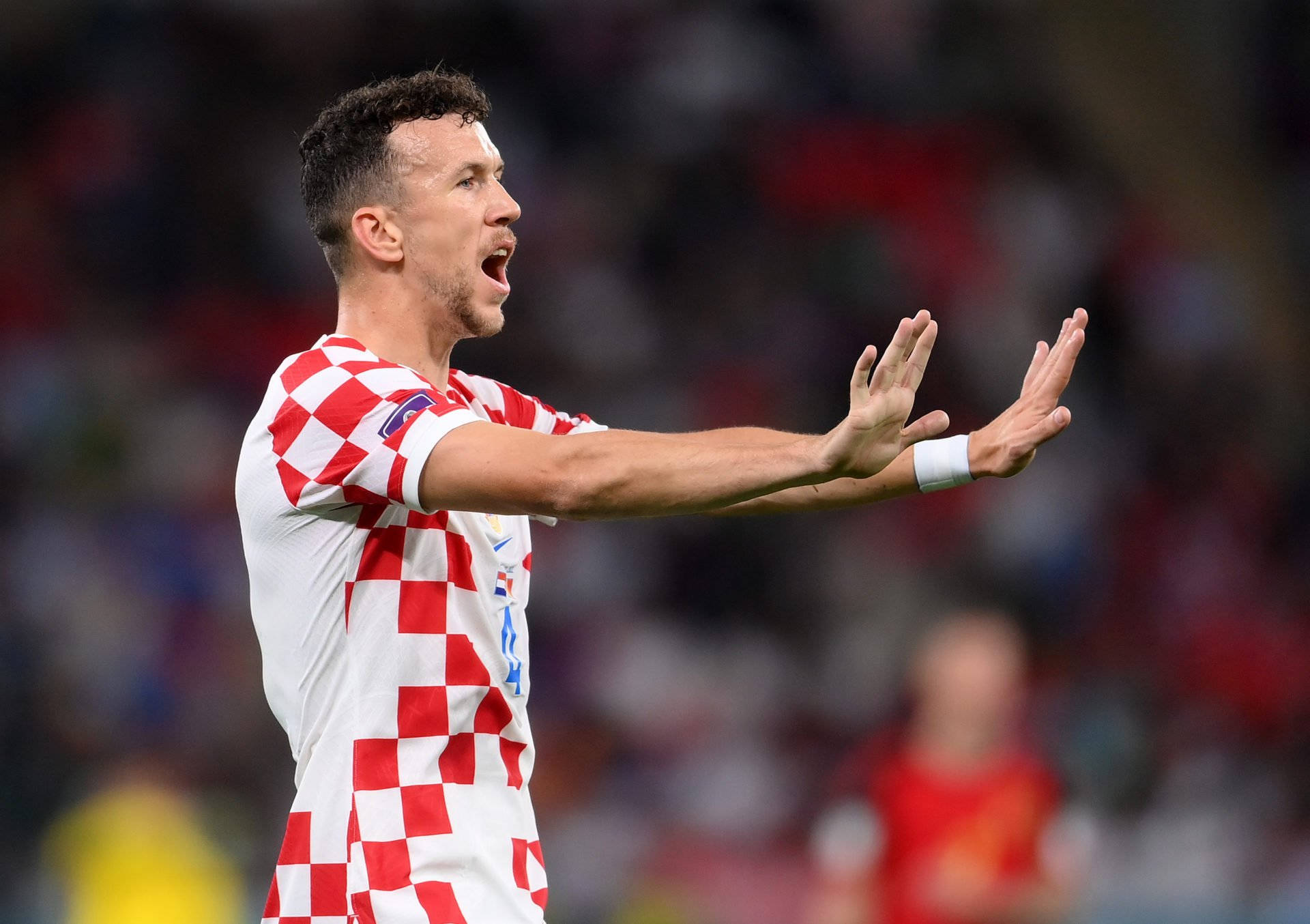 Ivan Perisic Hands Up Background