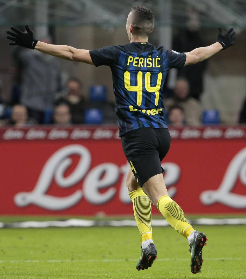 Ivan Perisic On The Field Background