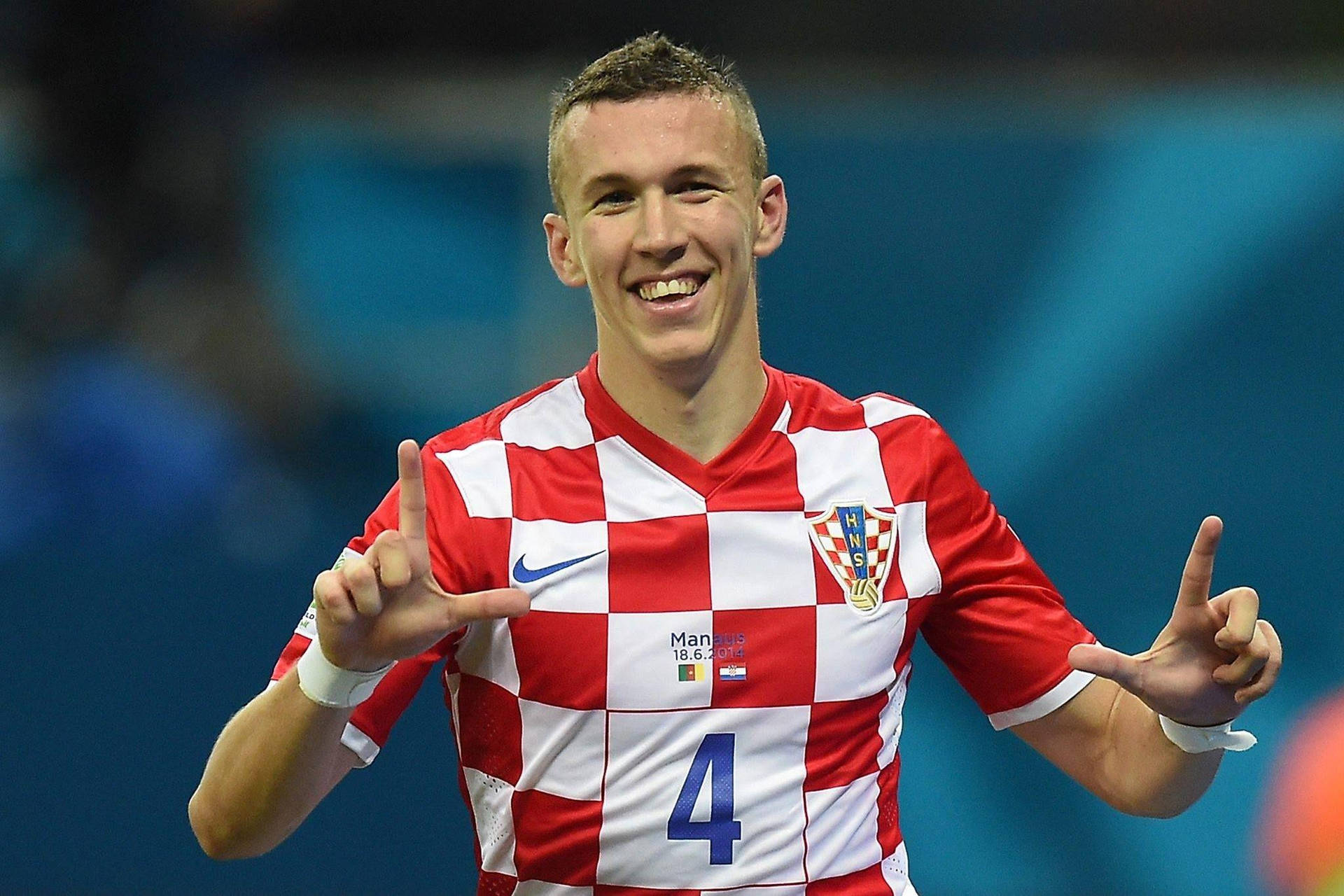 Ivan Perisic Smiling During Game