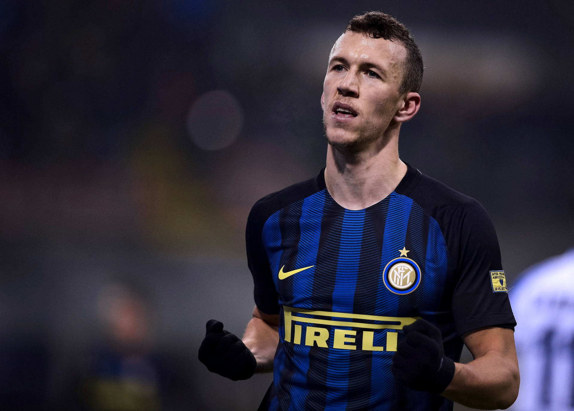 Ivan Perisic Wearing Gloves Background