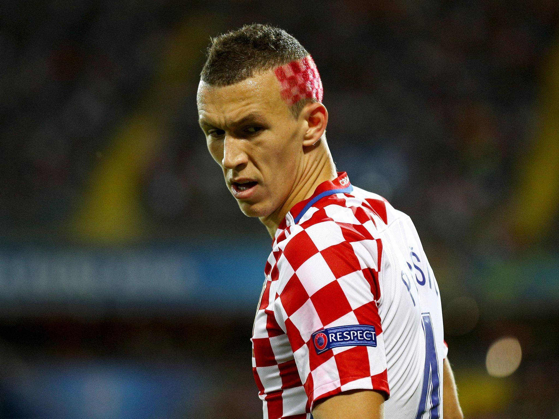 Ivan Perisic With Red Dye Background