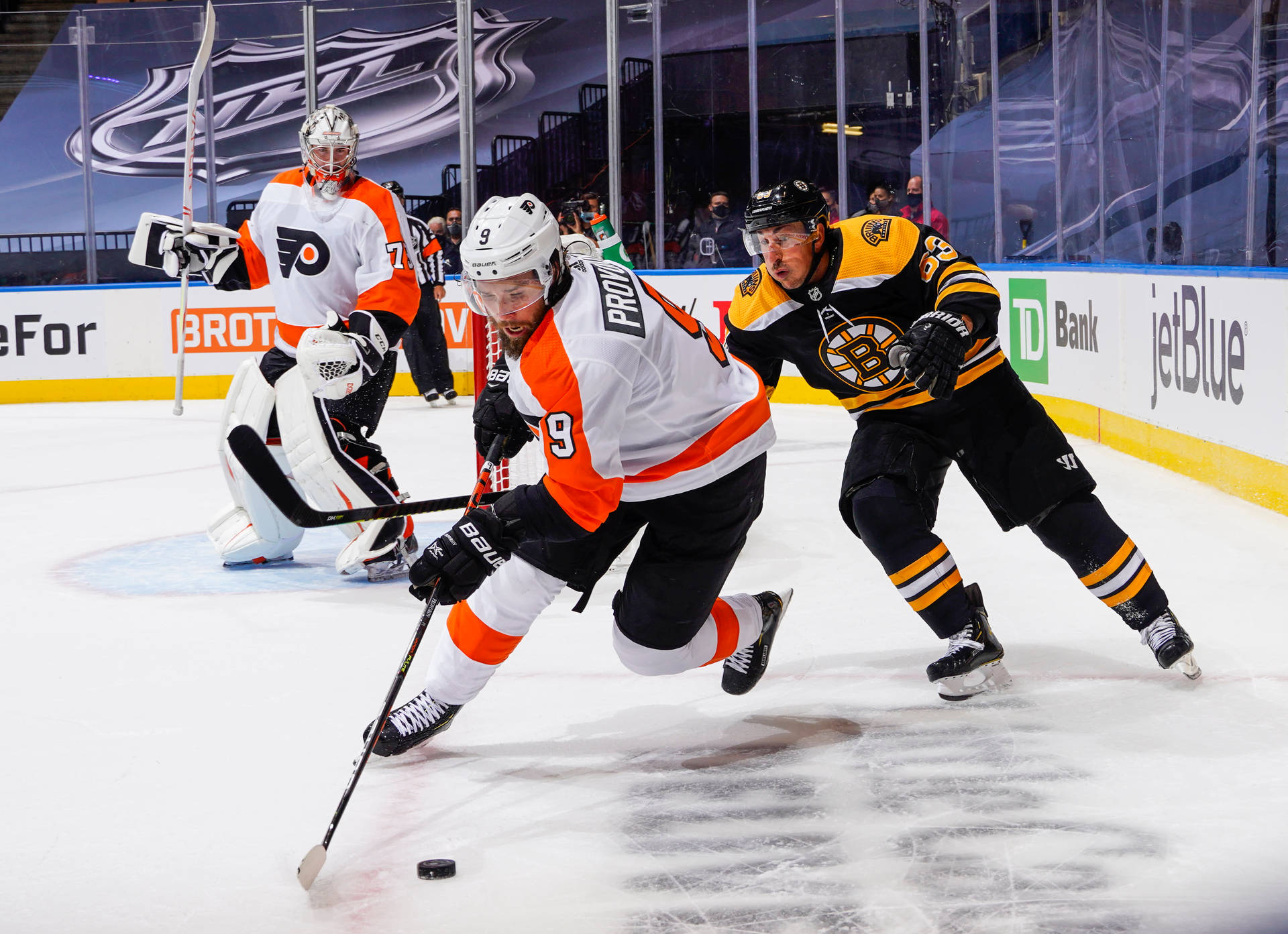 Ivan Provorov Philadelphia Flyers Vs. Boston Bruins Background