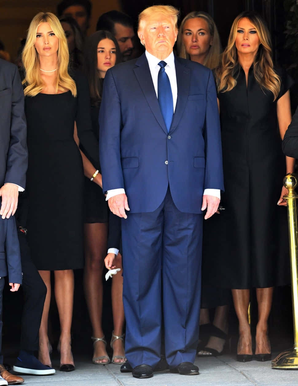 Ivana Trump Attending A Funeral Service Background