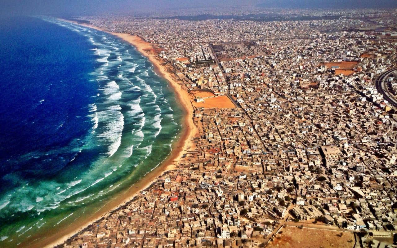 Ivory Coast City Near The Beach