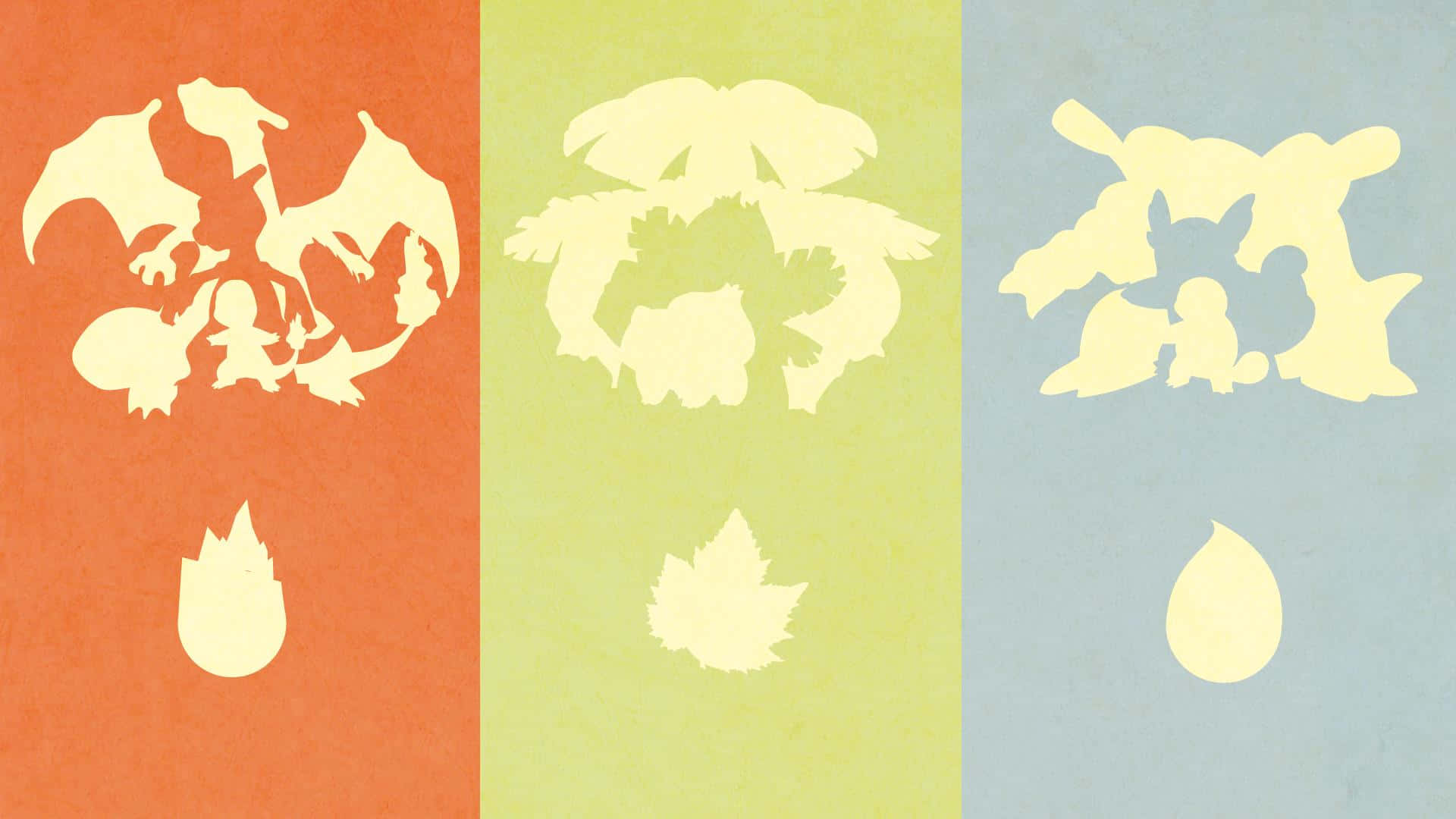 Ivysaur And Other Pokemons Silhouette
