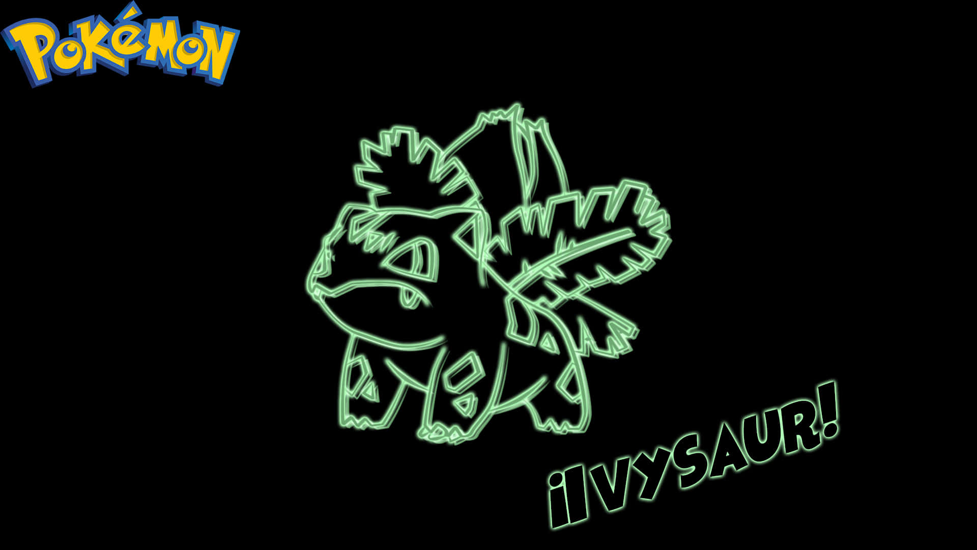 Ivysaur Neon Green Outline