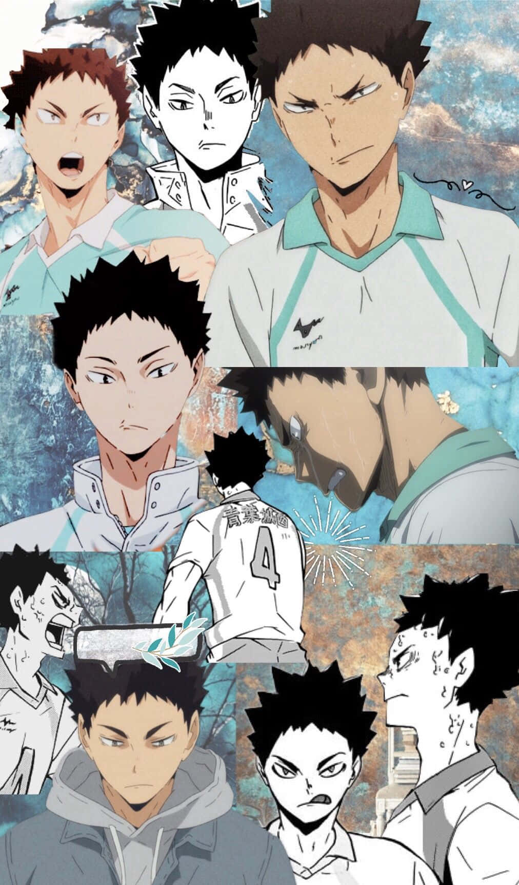 Iwaizumi Hajime In Action, Striking A Volleyball During A Match