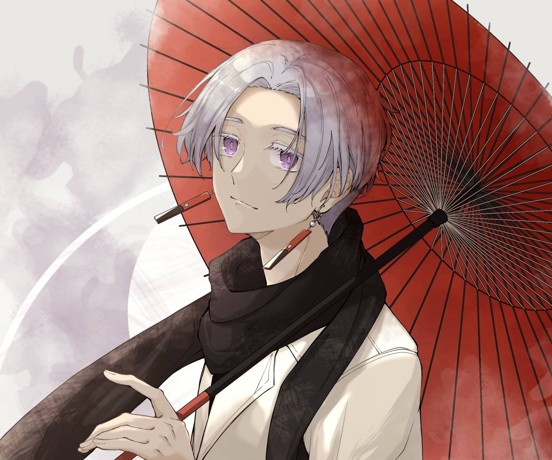 Izana Kurokawa With Red Umbrella Background