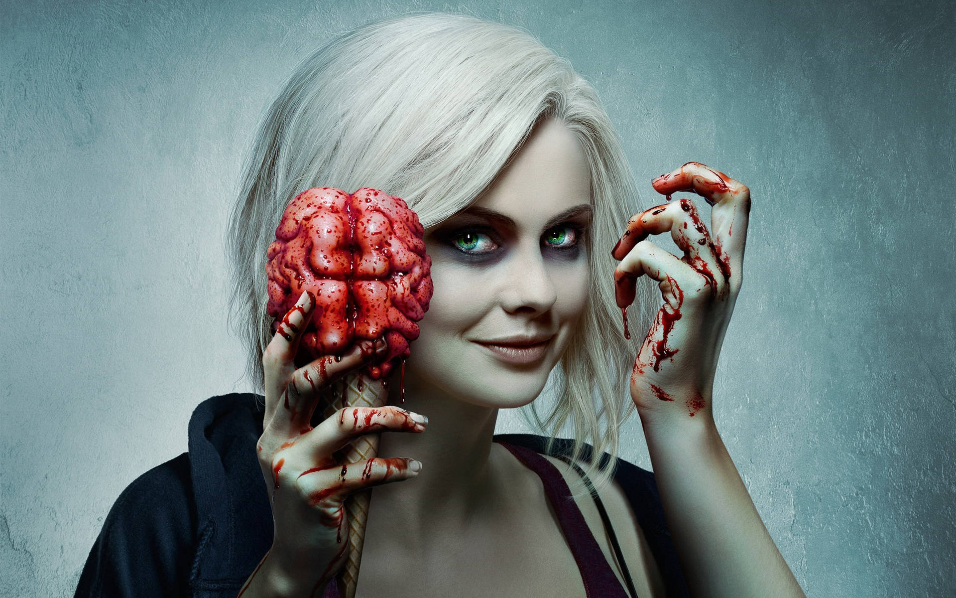 Izombie Liv Moore With A Brain Ice Cream Background