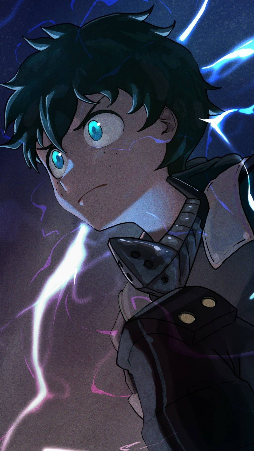 Izuku Midoriya 4k Blue Sparks