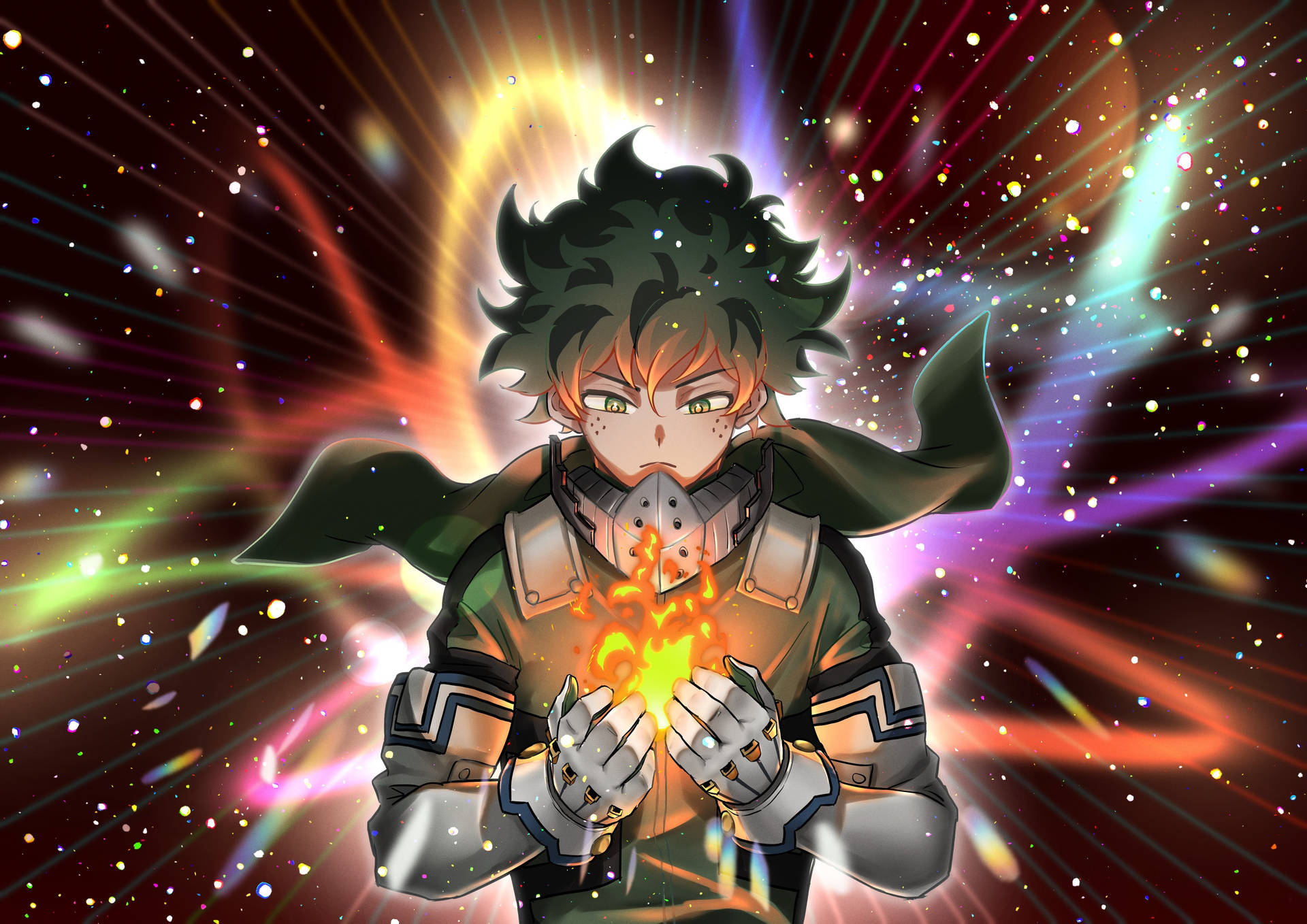 Izuku Midoriya 4k Fire Background