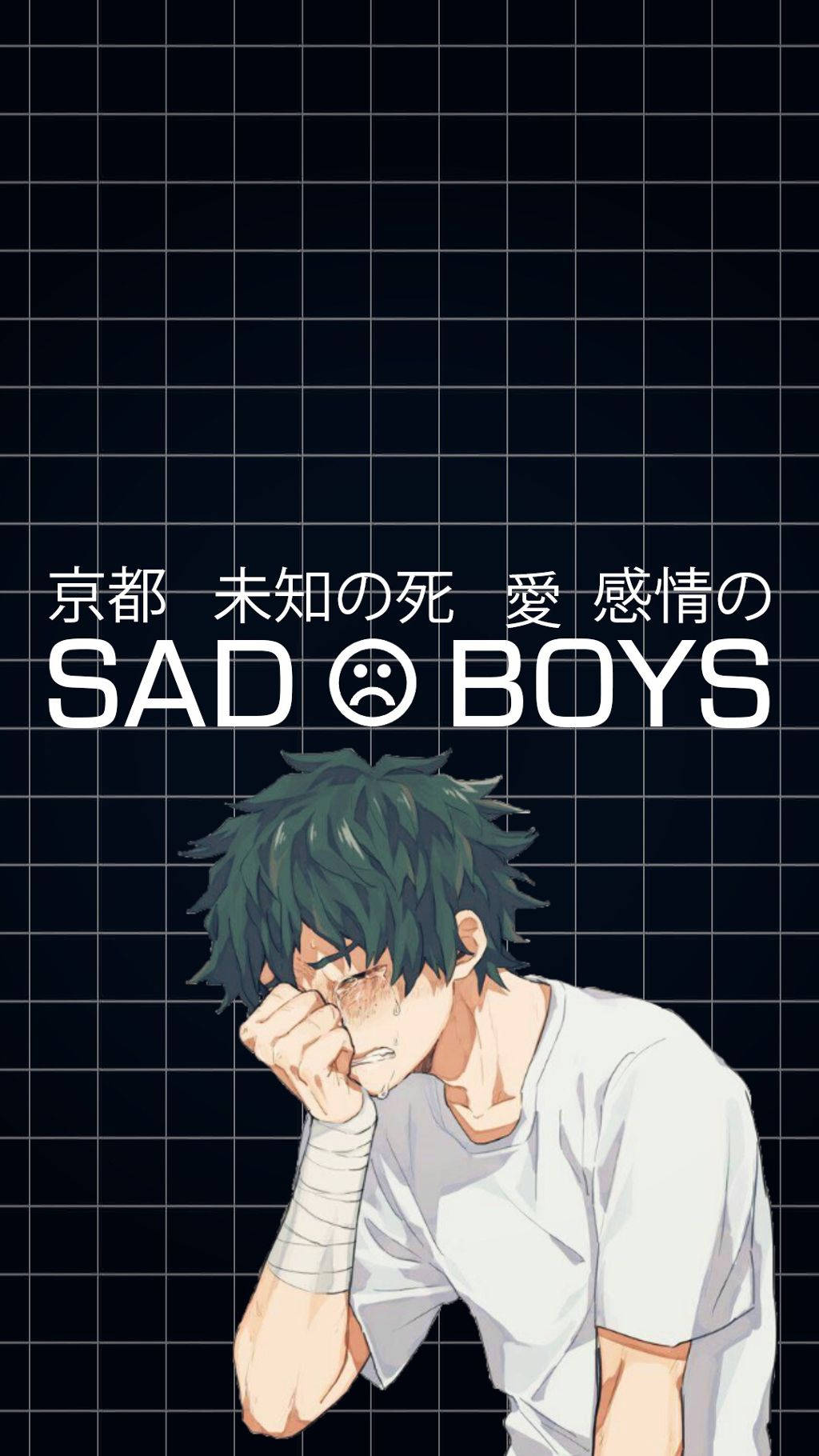 Izuku Midoriya Anime Boy Sad Aesthetic Background