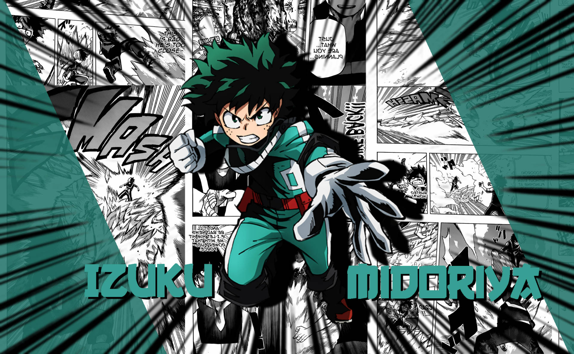 Izuku Midoriya Manga Panel Background