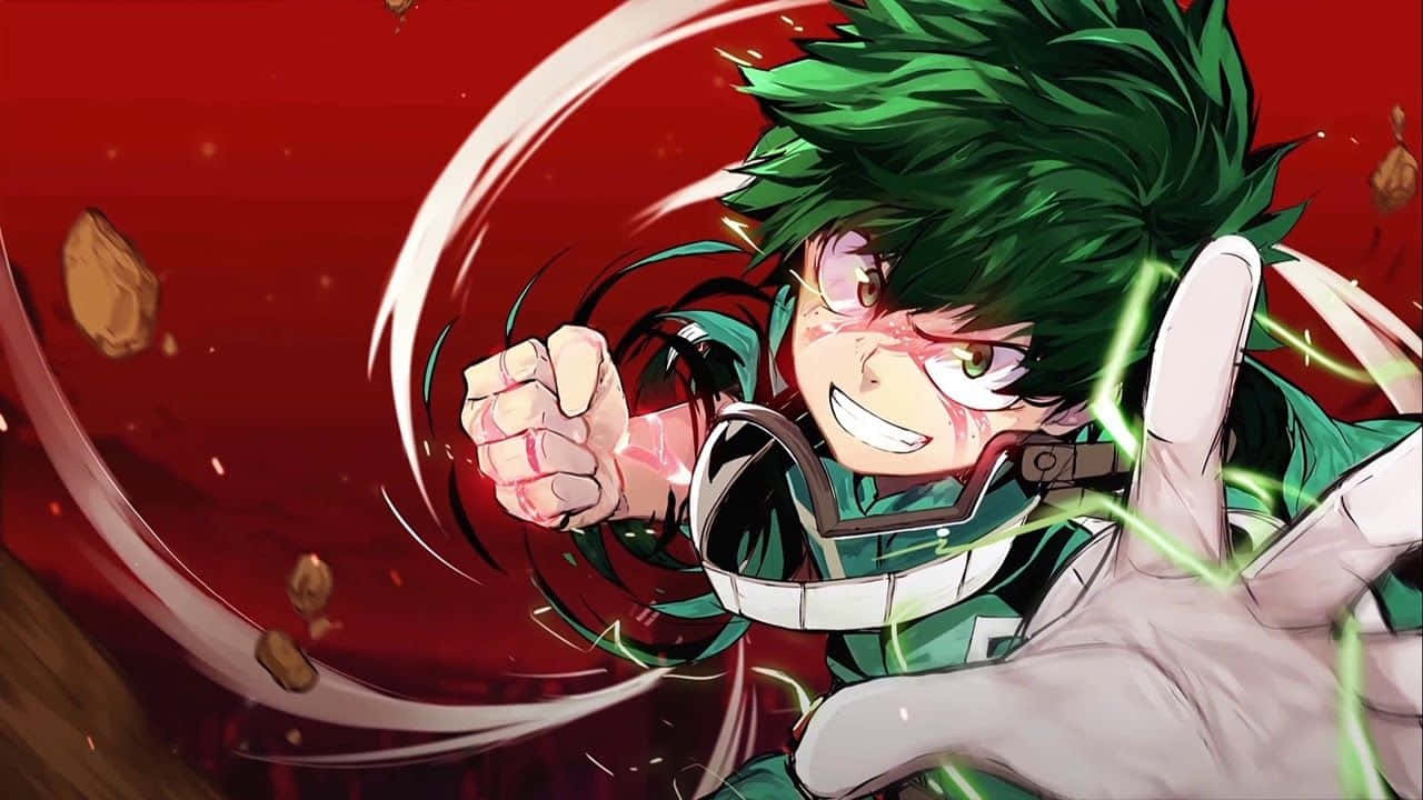 Izuku Midoriya, The Most Fearless And Inspirational Hero From My Hero Academia Anime. Background