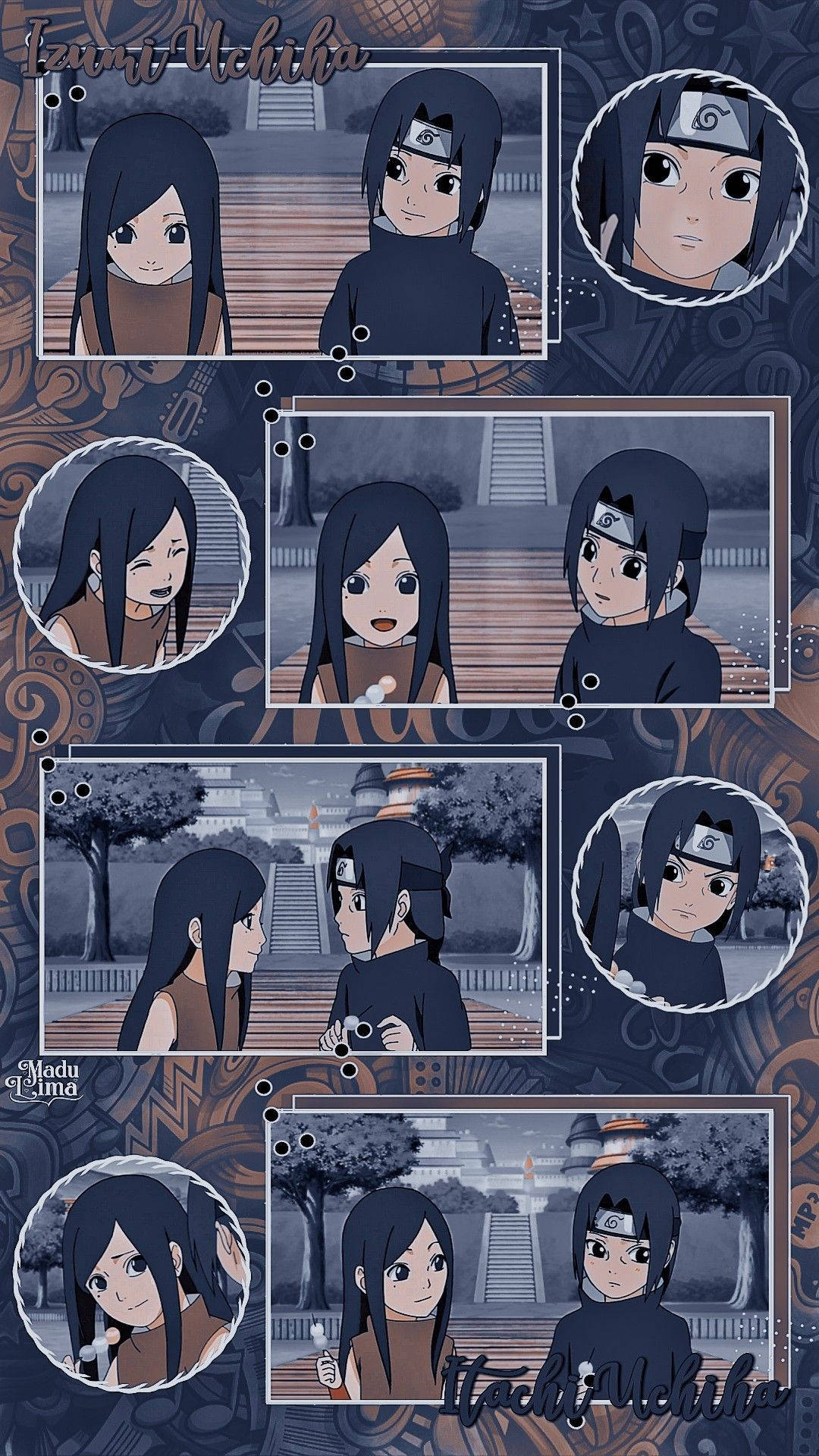 Izumi Uchiha And Itachi Collage Background