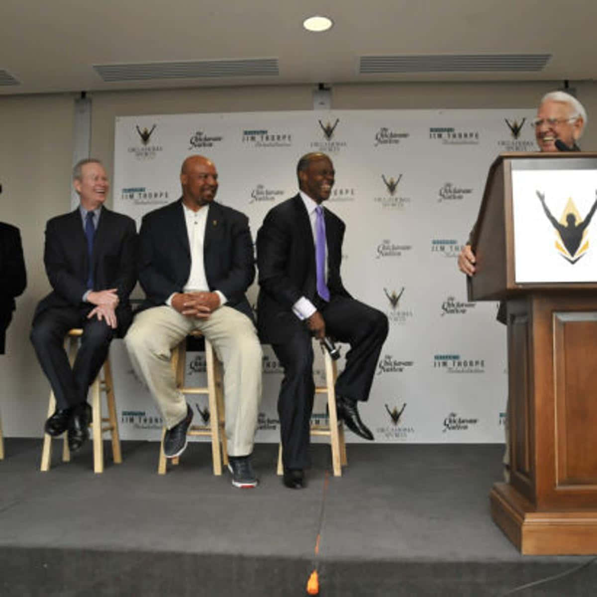 J.c. Watts With Other Officials Background