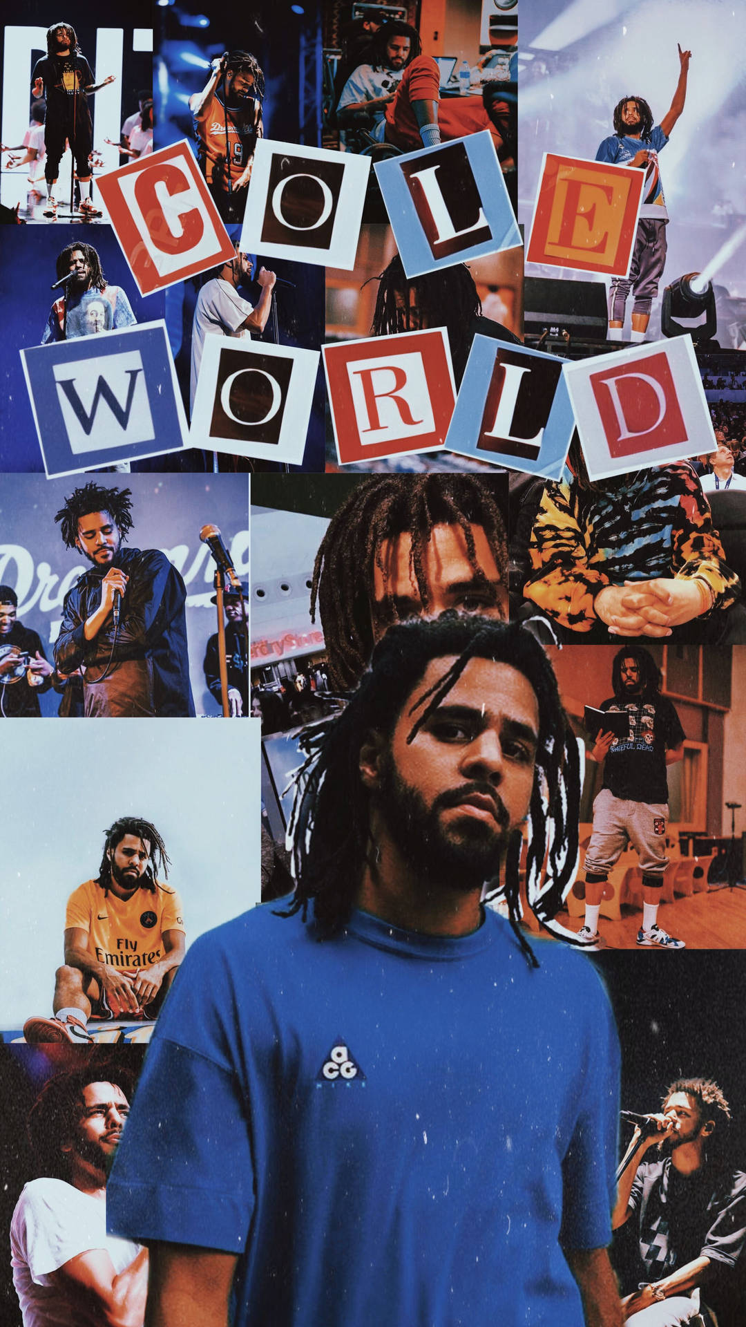 J Cole World Collage Background